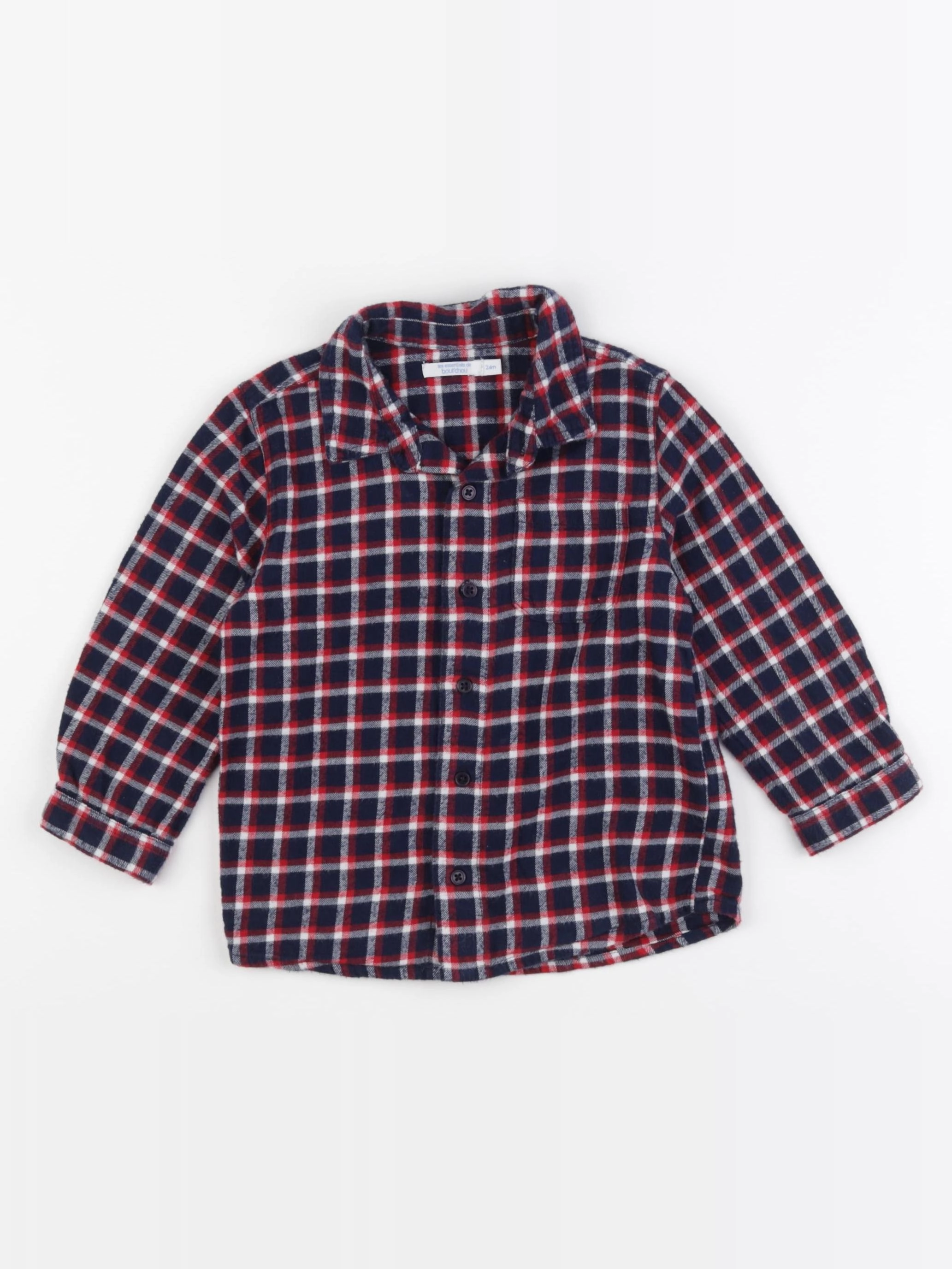 Boutchou - chemise rouge - 24 mois