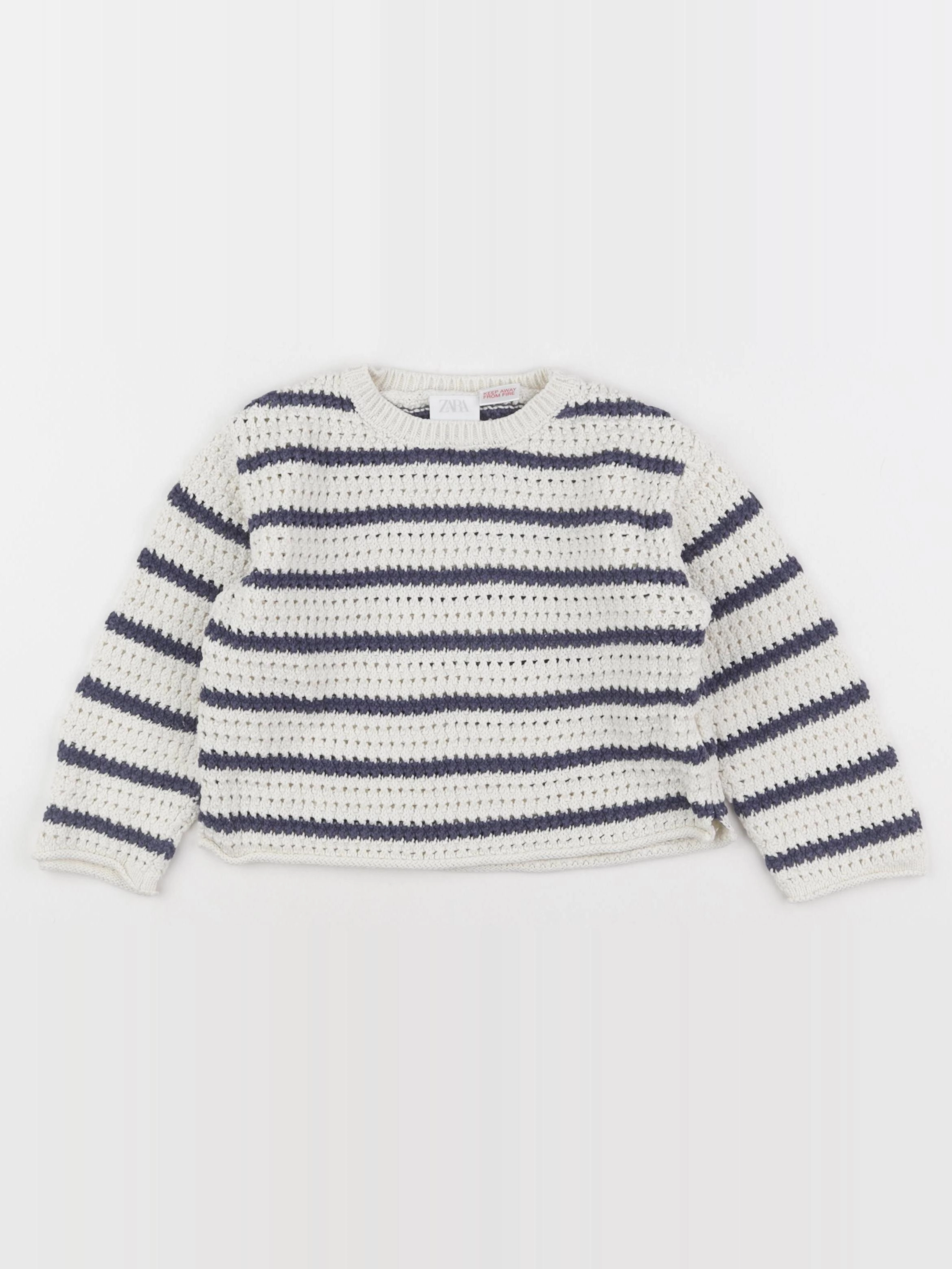 Zara - pull bleu, blanc - 4 ans