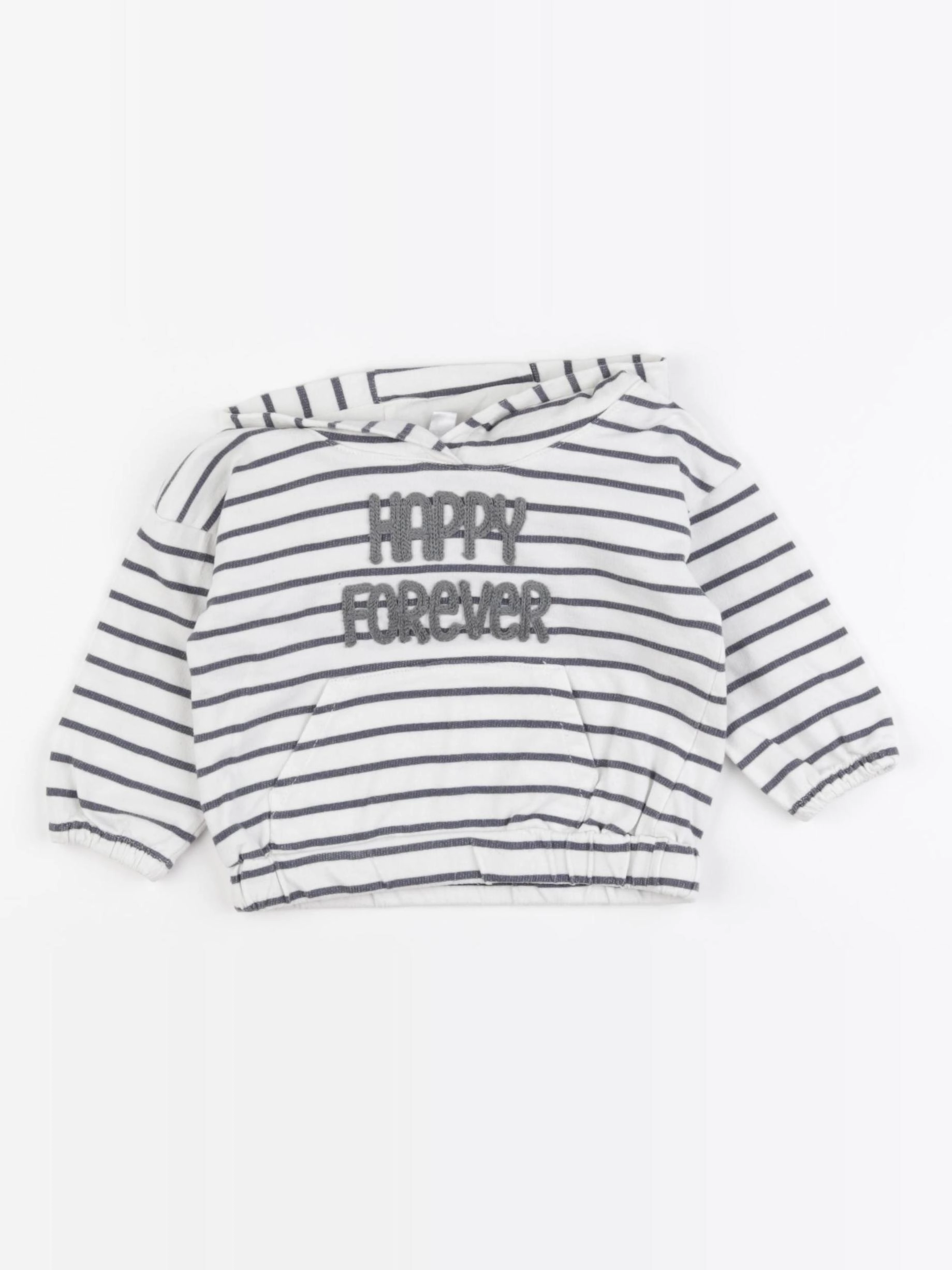 Vertbaudet - sweat blanc - 9 mois