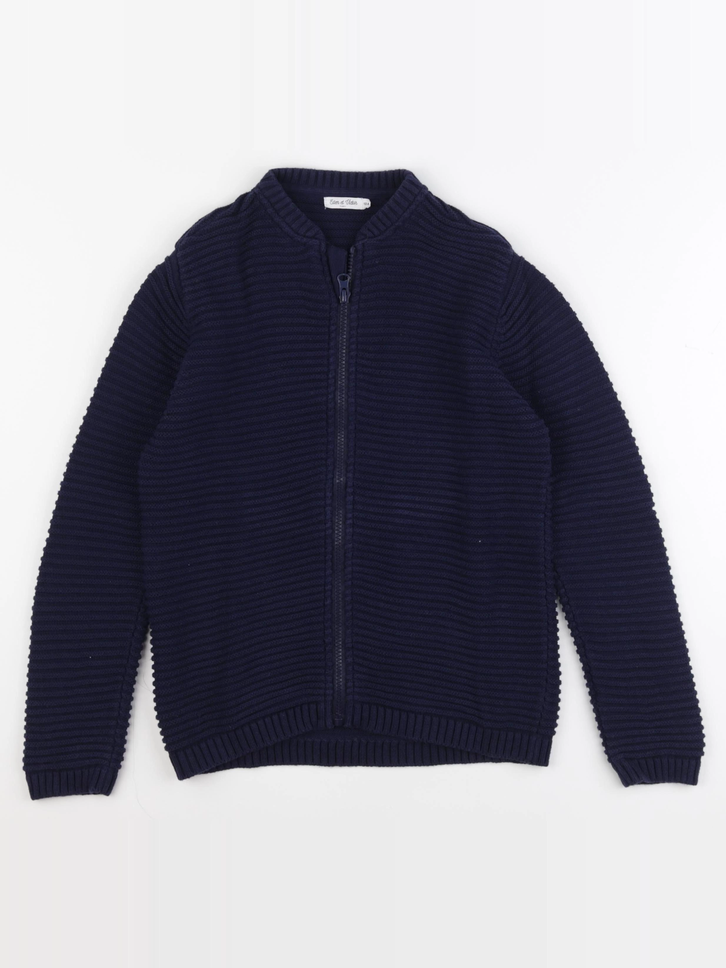 Eden & Victor - gilet bleu - 10 ans