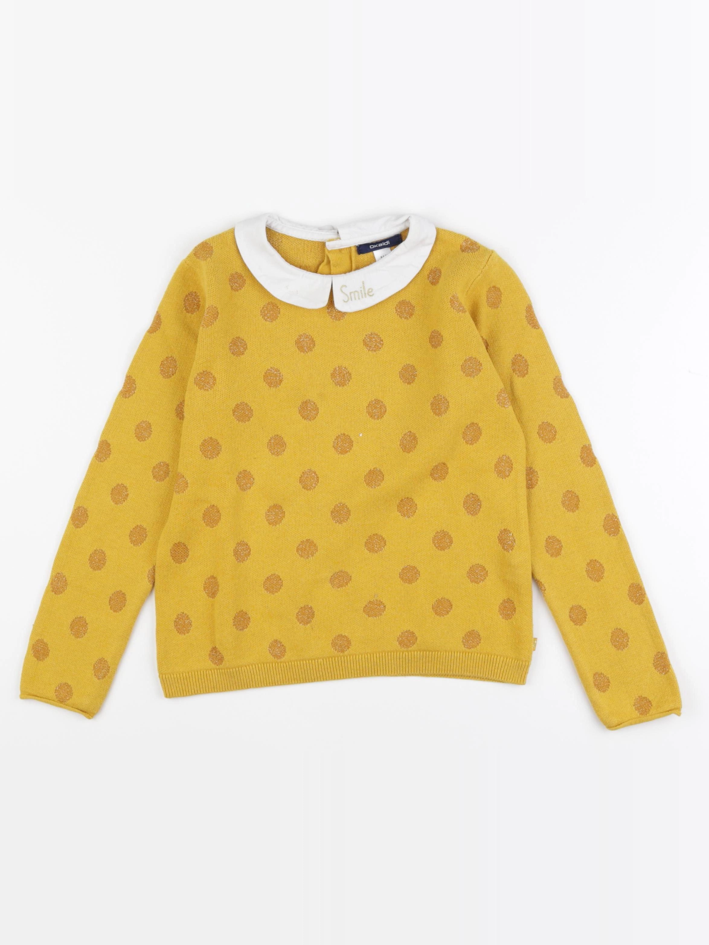 Okaidi - pull jaune - 8 ans