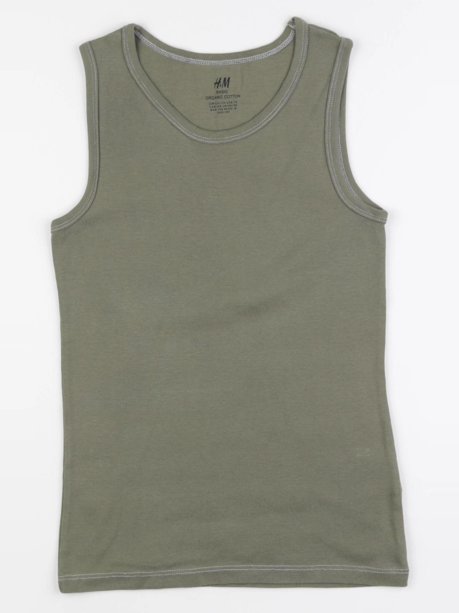 H&M - débardeur vert - 8/10 ans