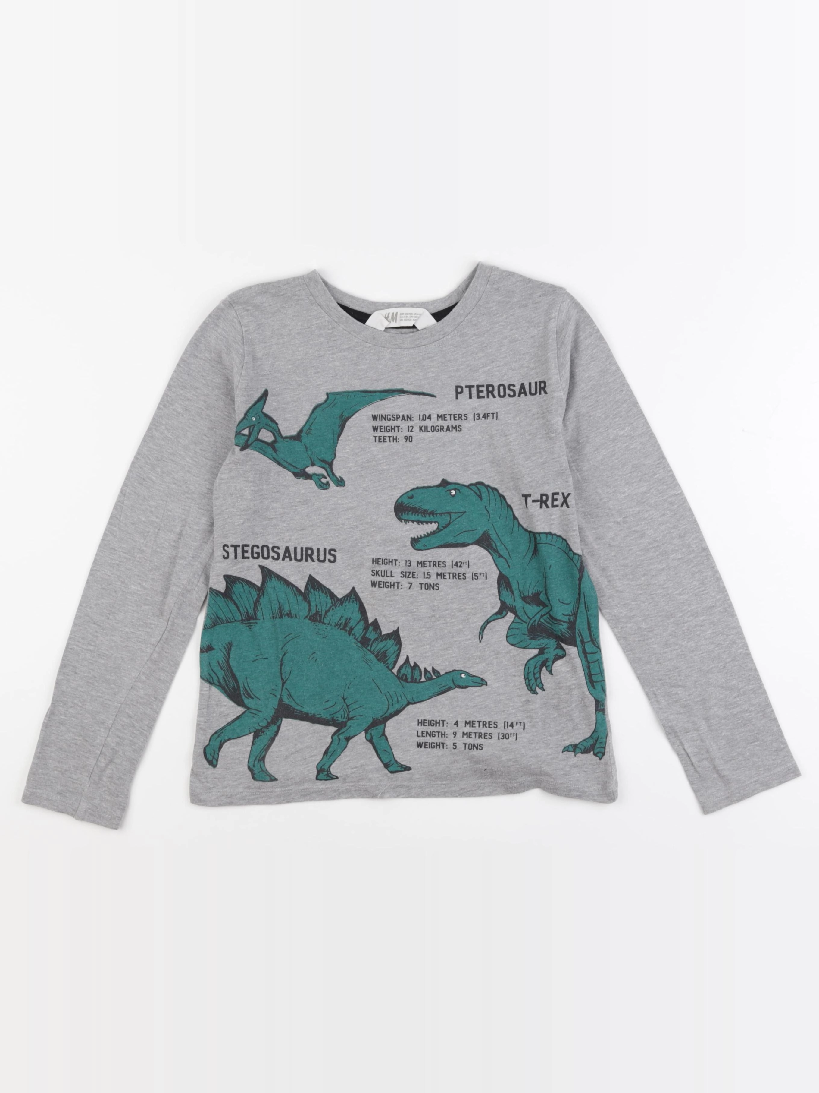H&M - tee-shirt gris - 6/8 ans