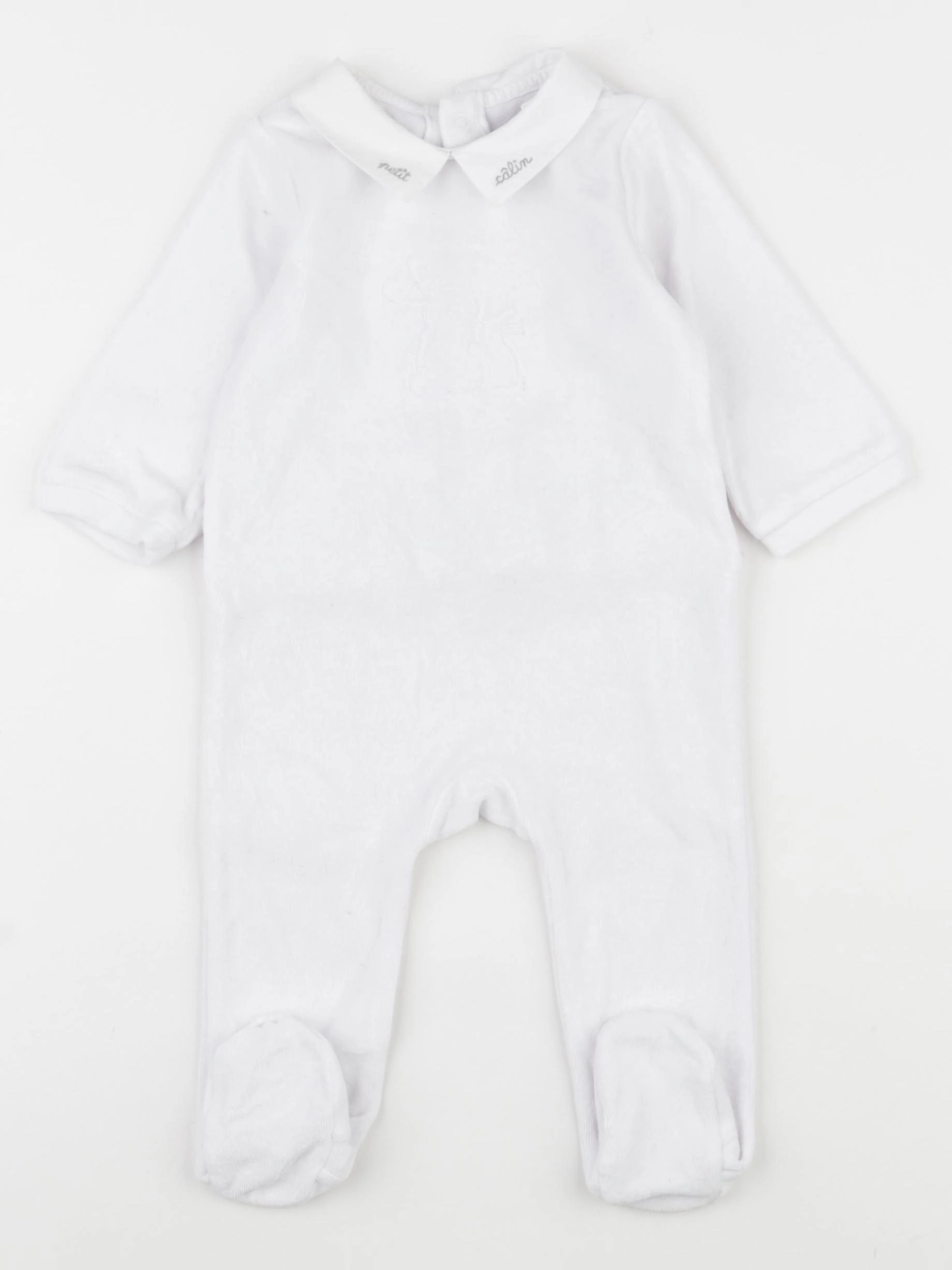 Jacadi - pyjama velours blanc - 6 mois