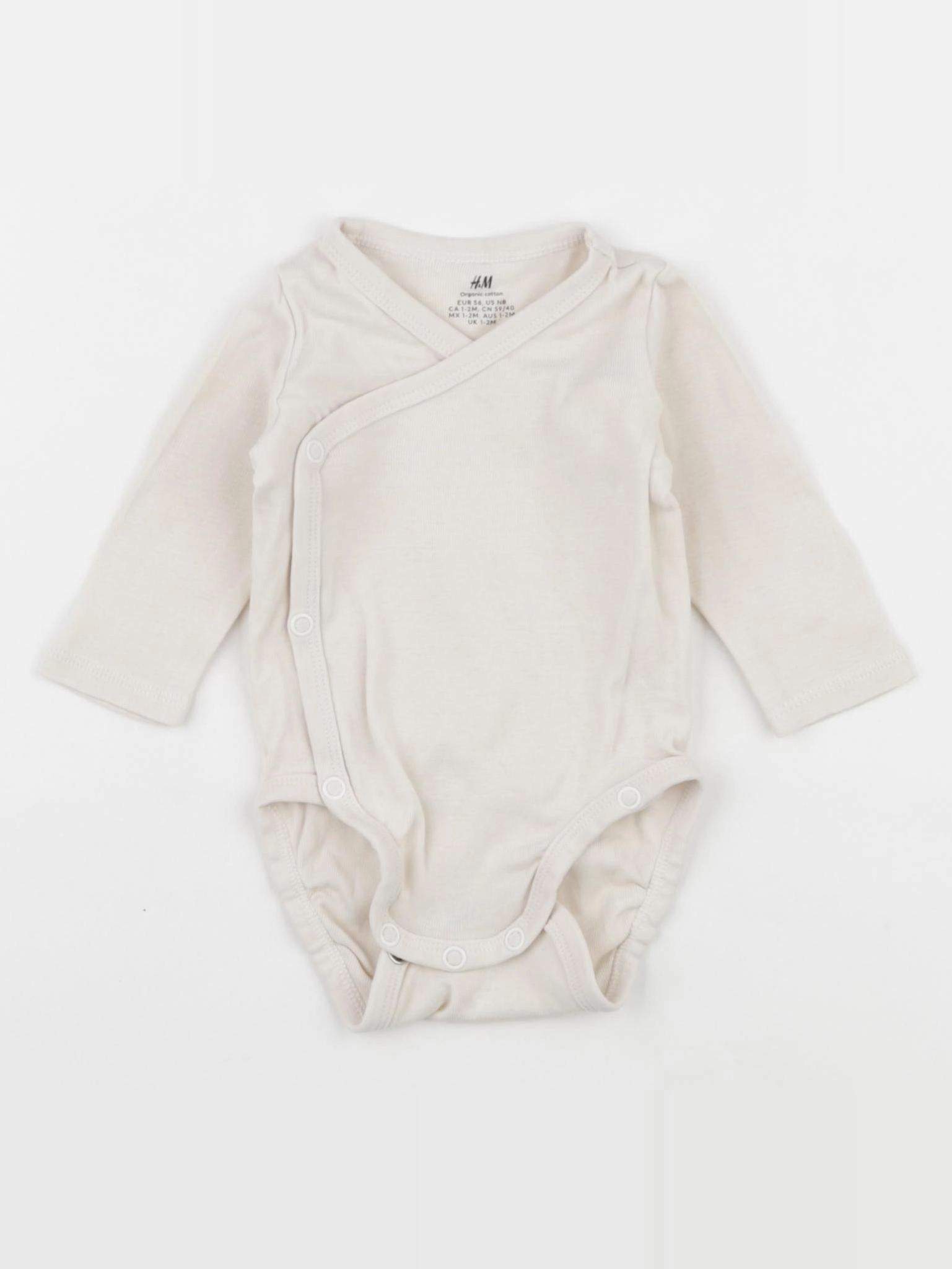 H&M - body beige - 0/1 mois