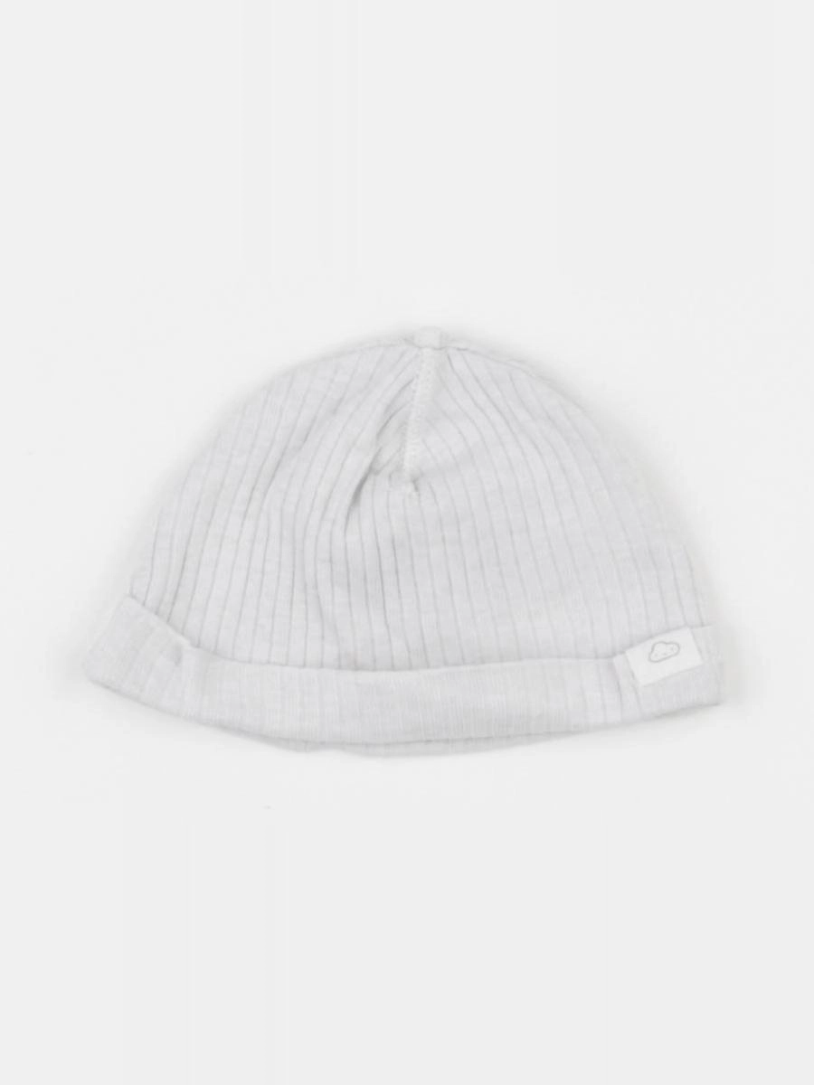 H&M - bonnet de naissance coton gris - 1/3 mois