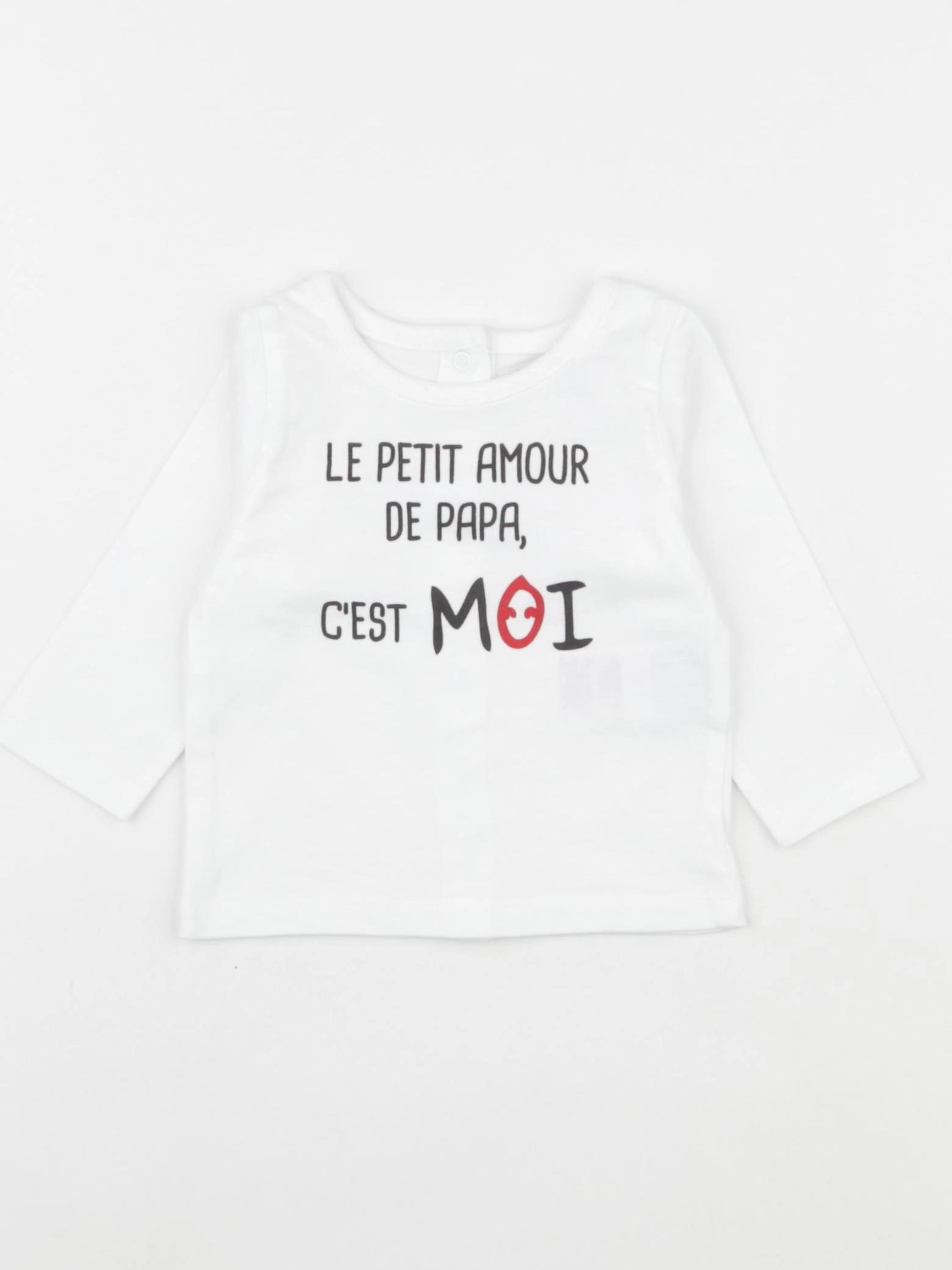 Vertbaudet - tee-shirt blanc - 3 mois