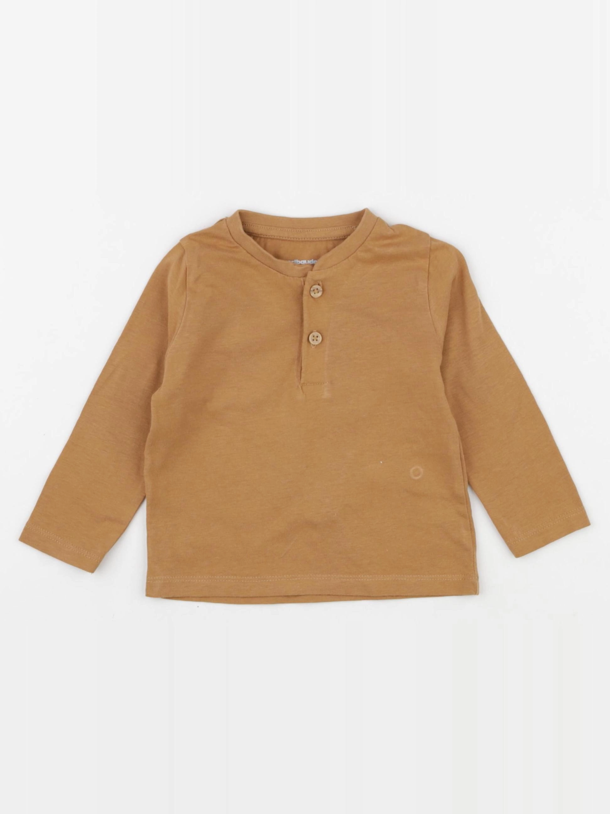 Vertbaudet - tee-shirt marron - 12 mois