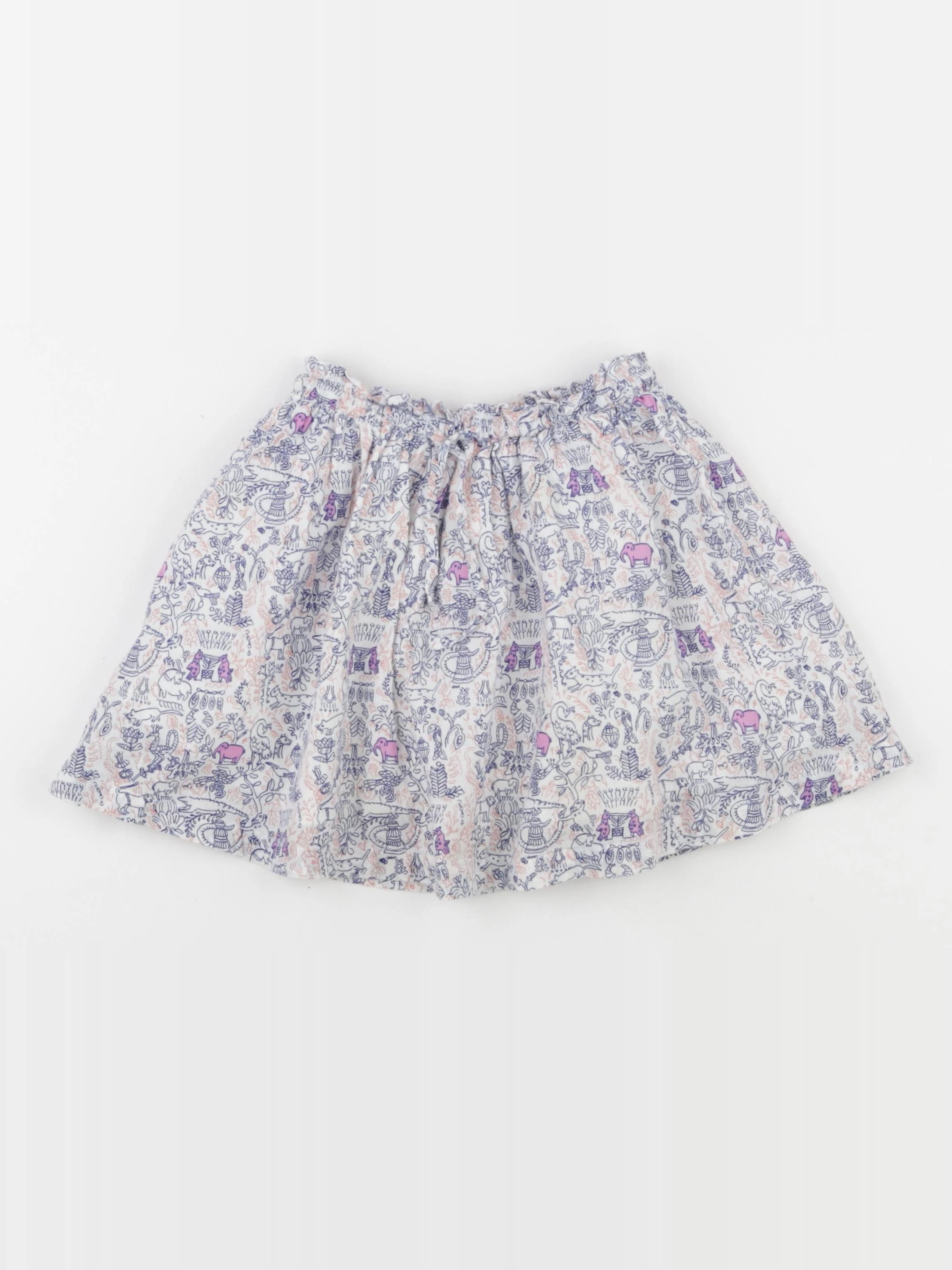 Monoprix & Bela Silva - jupe bleu, blanc - 3/4 ans