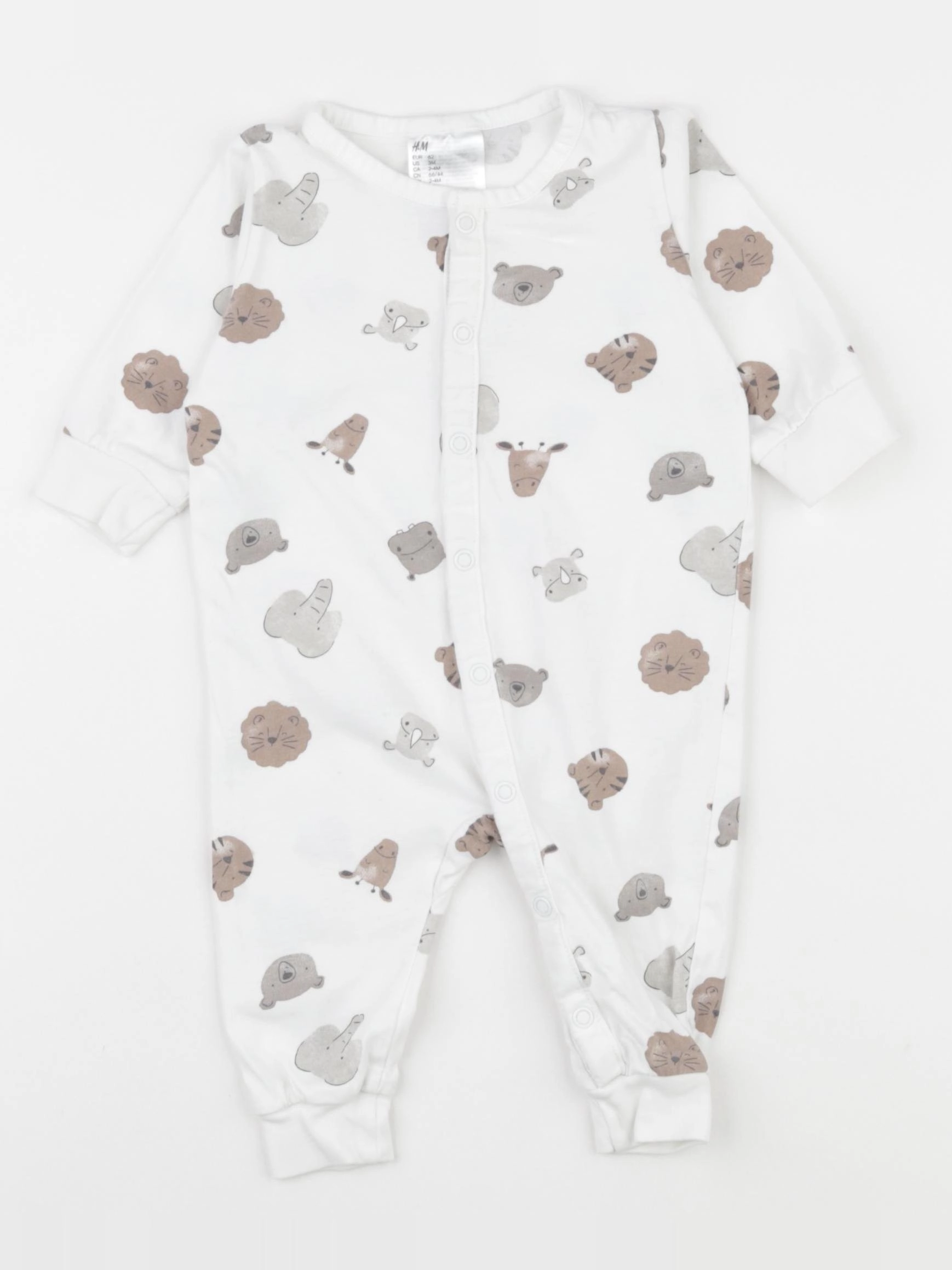 H&M - pyjama coton blanc - 2-4 mois