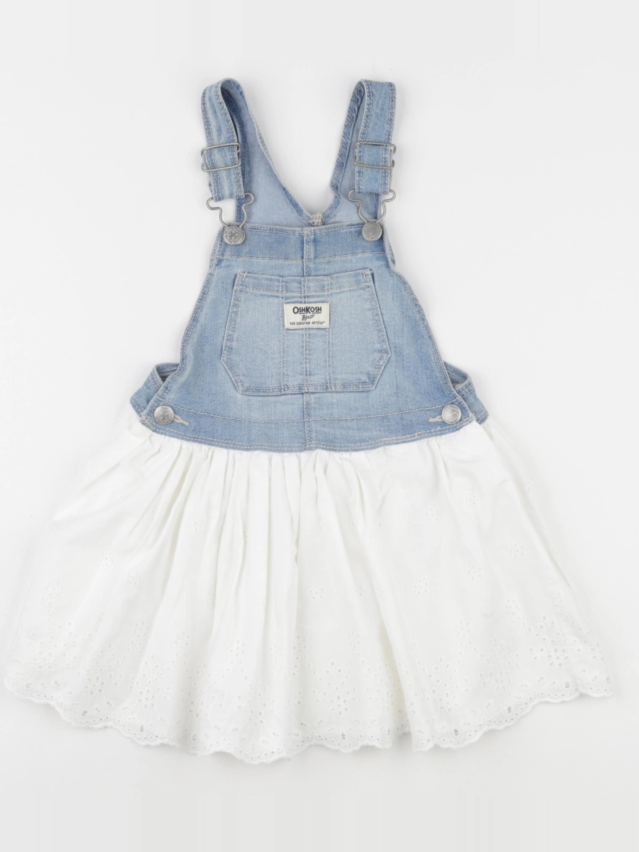 Oshkosh - robe bleu, blanc - 4 ans