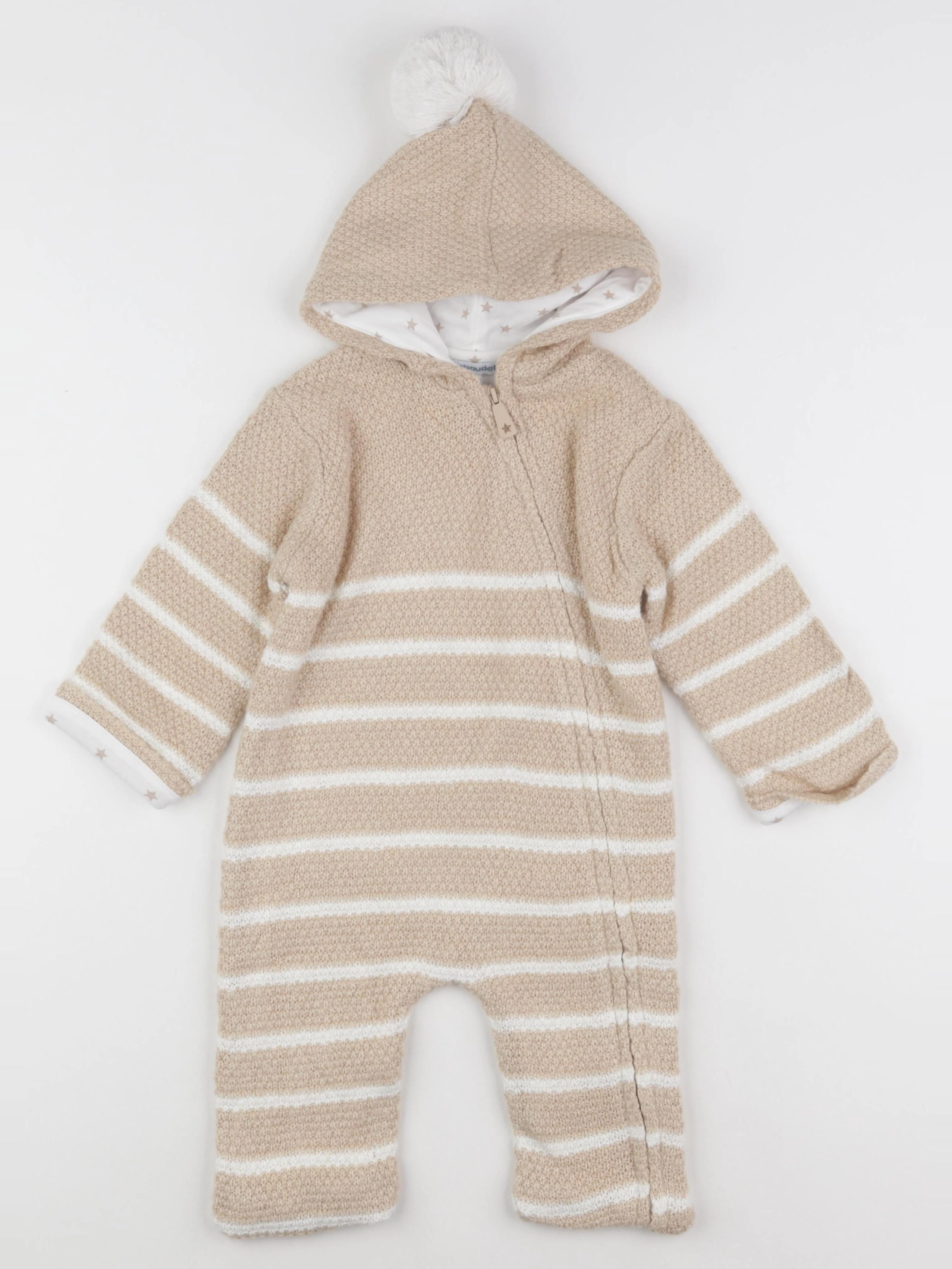 Vertbaudet - combinaison beige - 18 mois