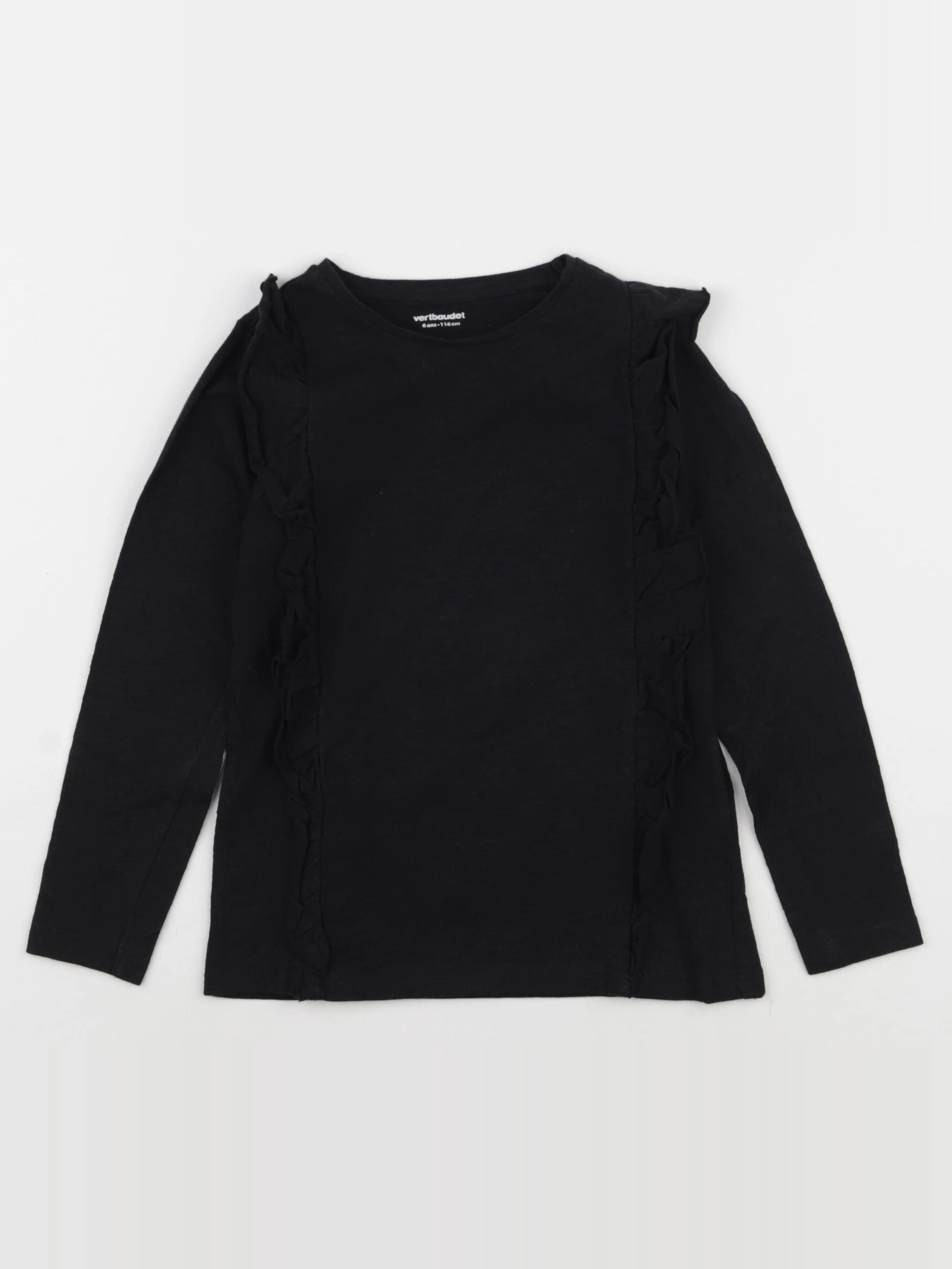 Vertbaudet - tee-shirt noir - 6 ans