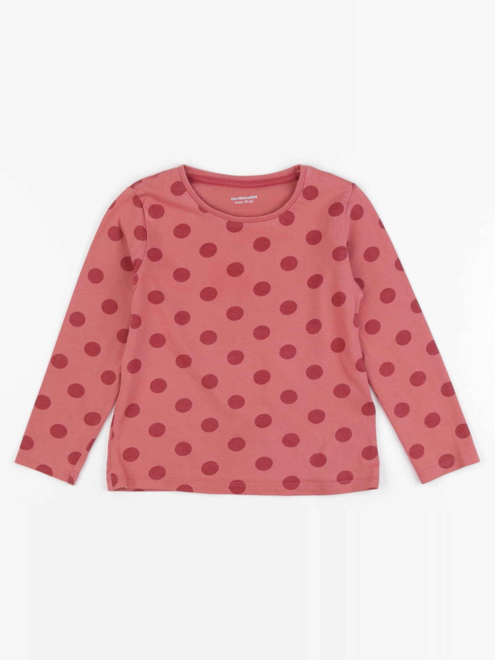 Vertbaudet - tee-shirt rose - 3 ans