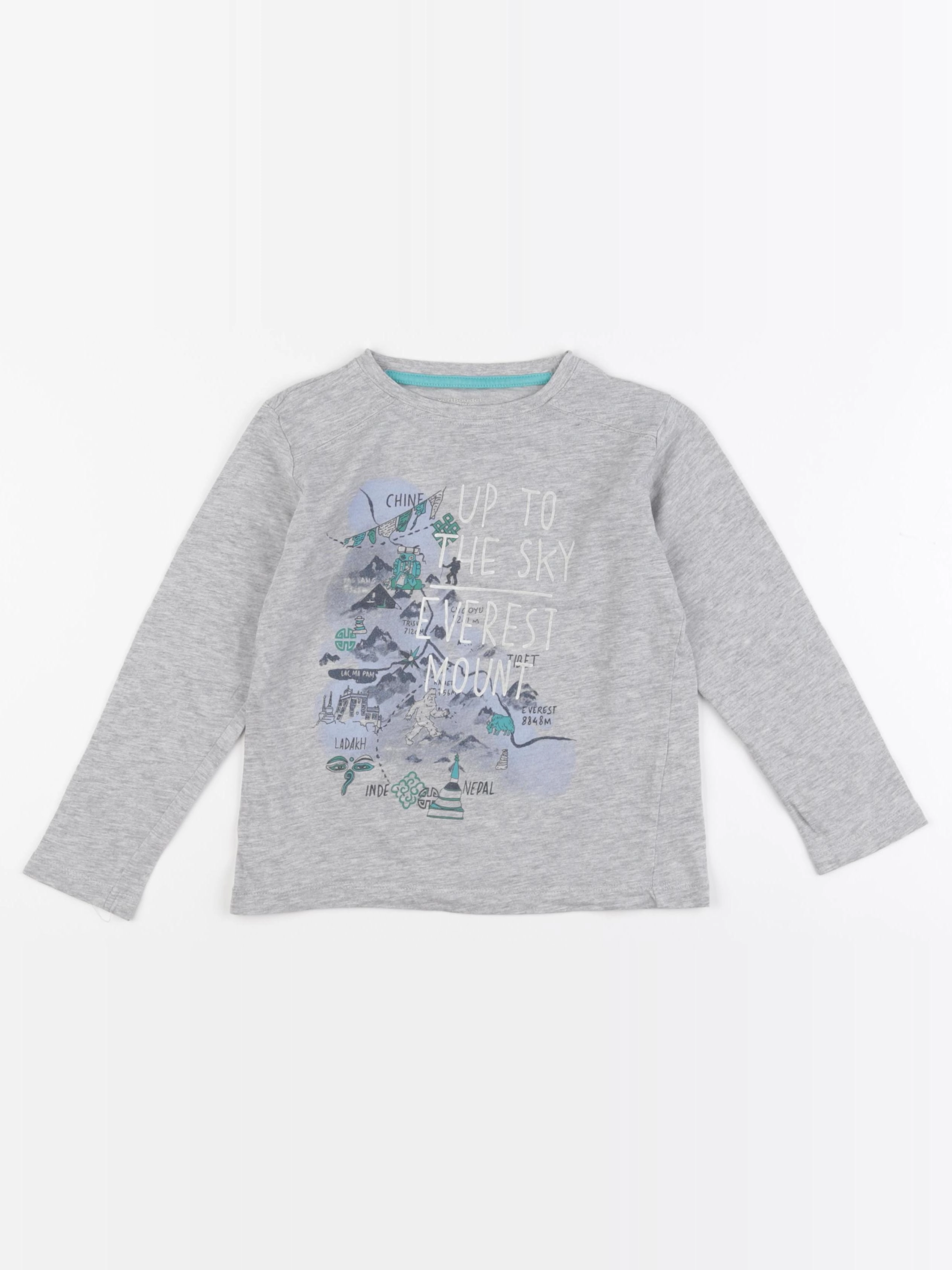 Vertbaudet - tee-shirt gris - 5 ans