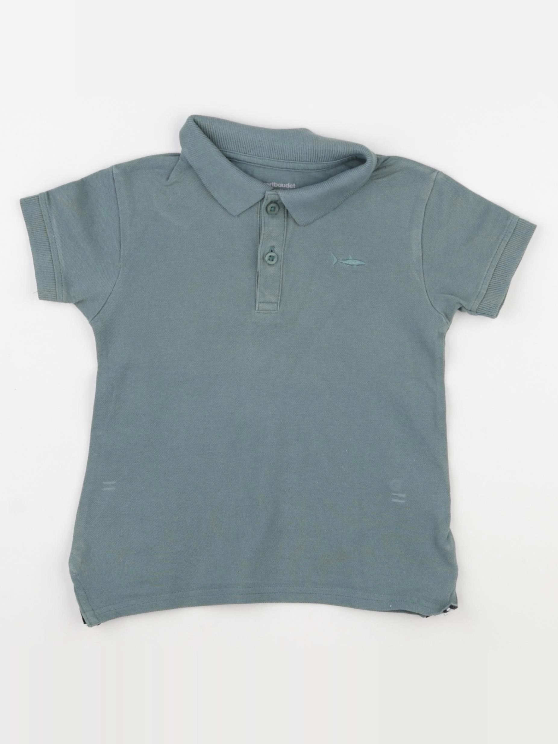 Vertbaudet - polo vert - 4 ans