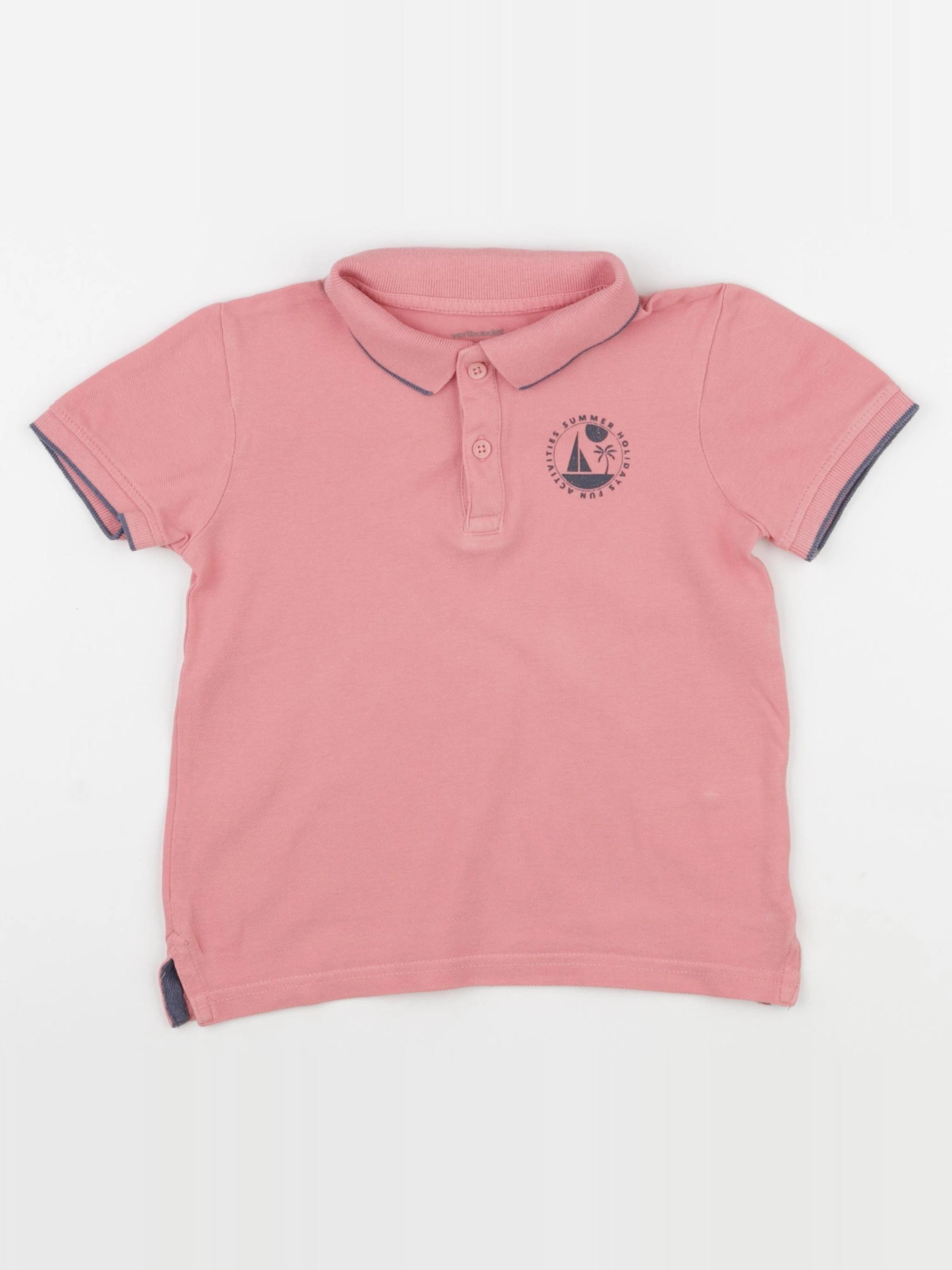 Vertbaudet - polo rose - 4 ans