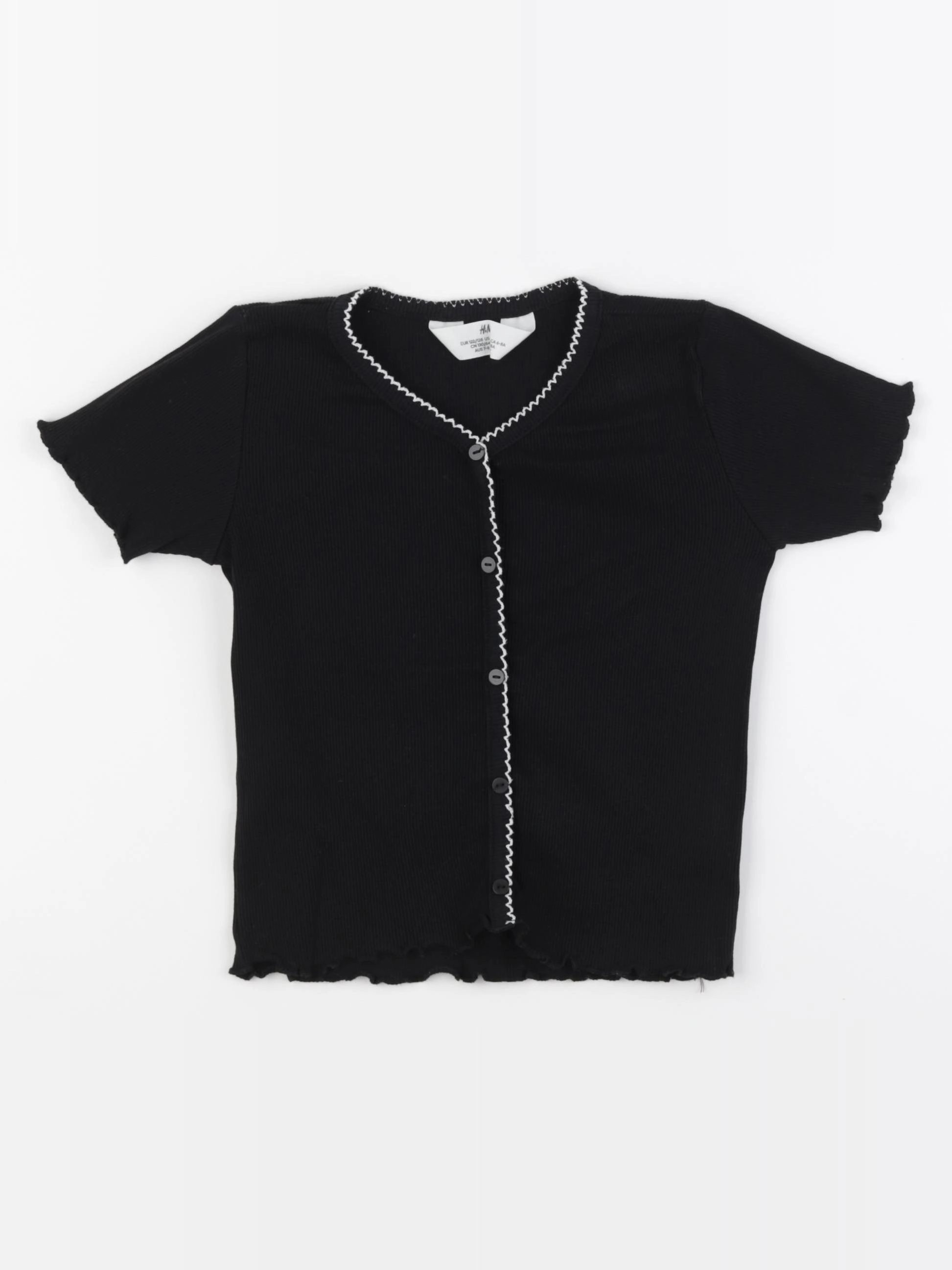 H&M - tee-shirt noir - 6/8 ans