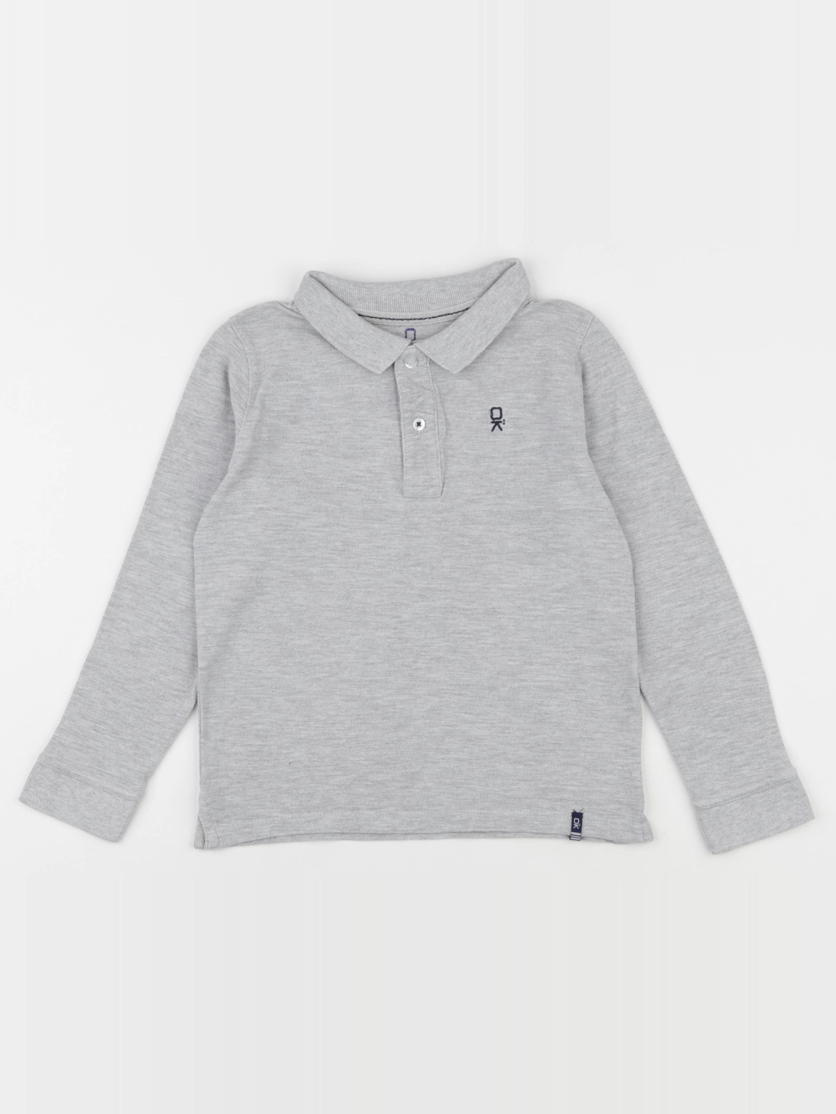Okaidi - polo gris - 8 ans