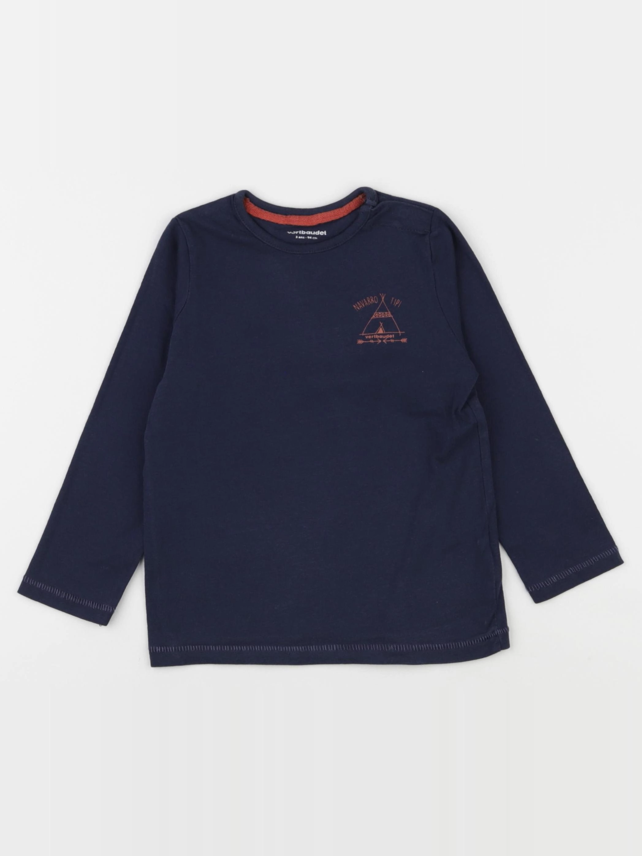 Vertbaudet - tee-shirt bleu - 3 ans