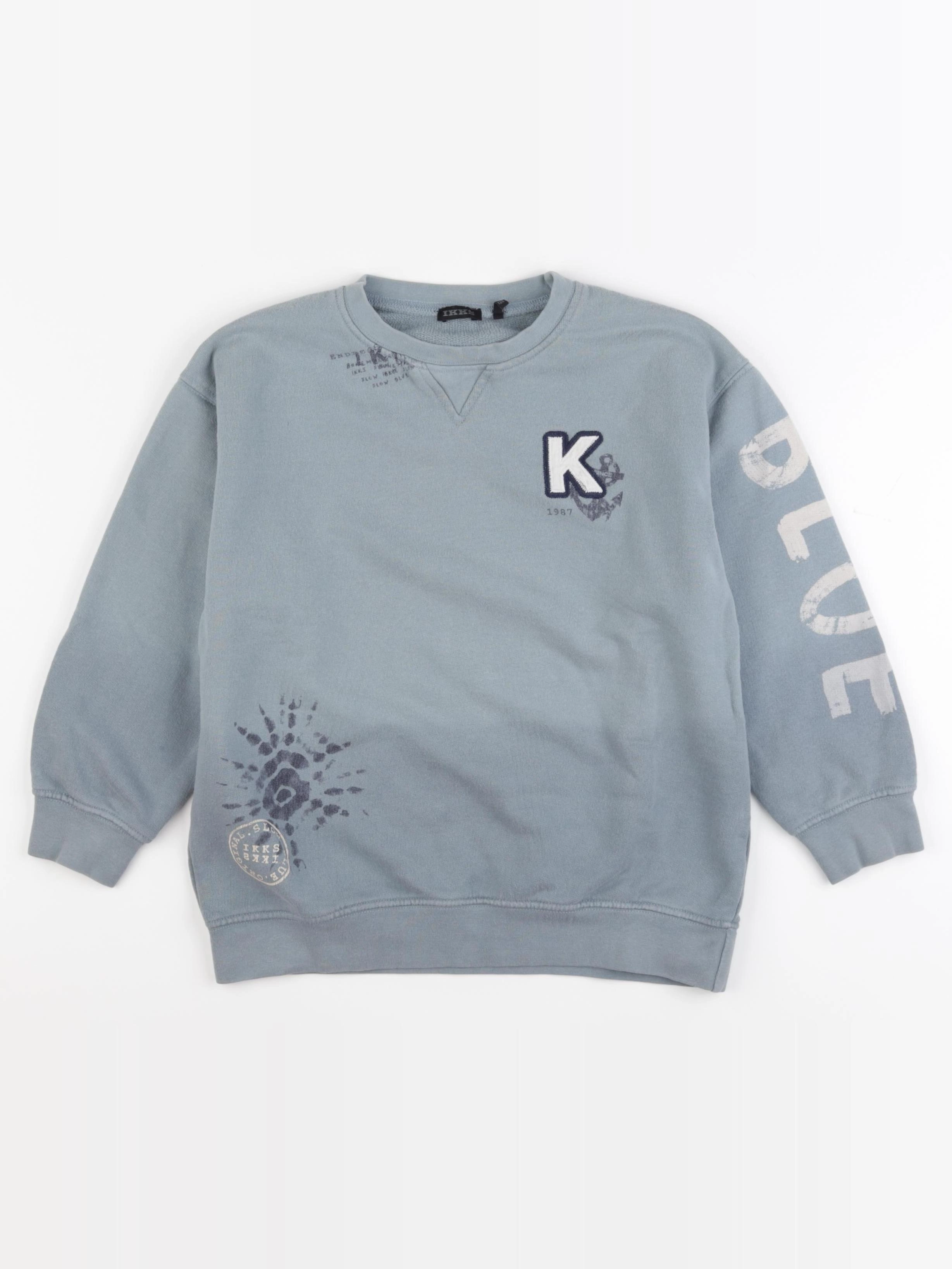 IKKS - sweat bleu - 8 ans