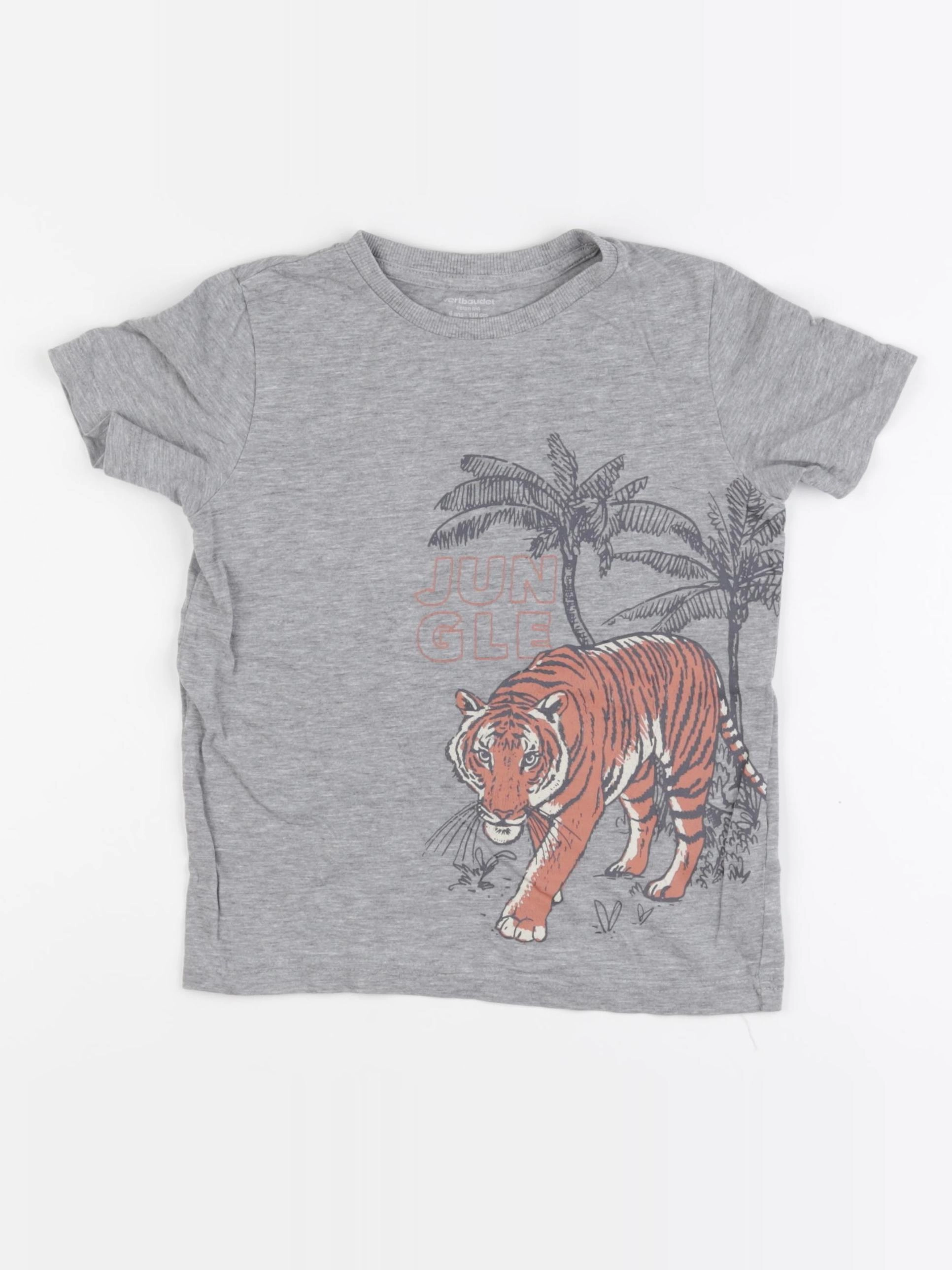 Vertbaudet - tee-shirt gris - 6 ans
