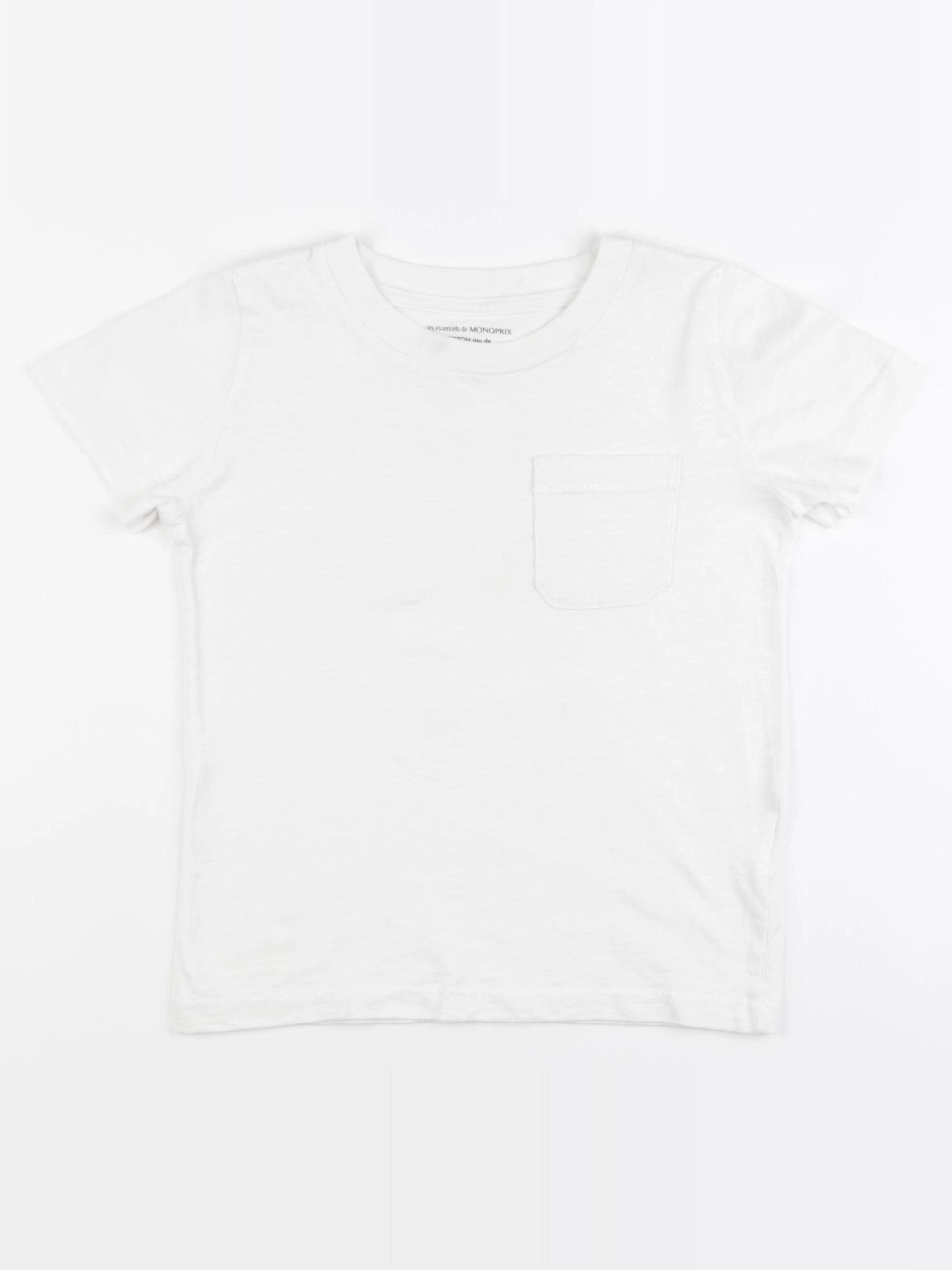 Monoprix - tee-shirt blanc - 6 ans