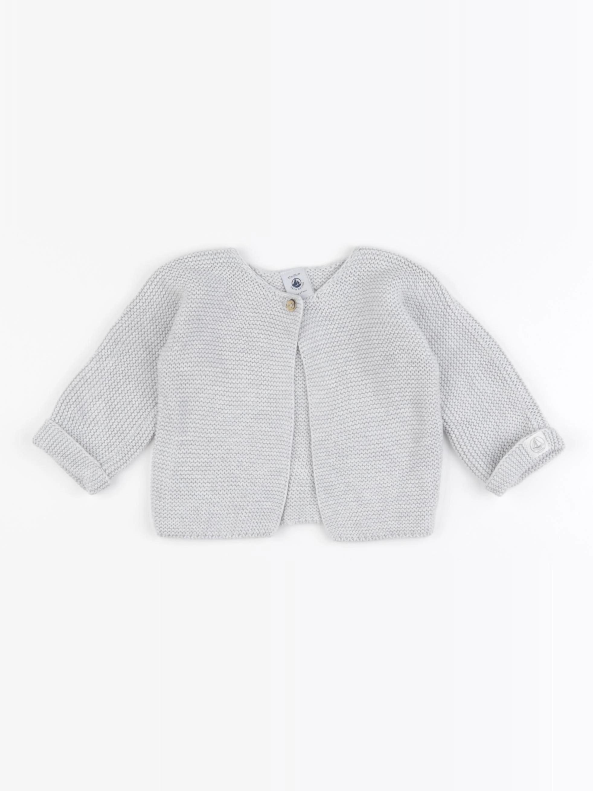 Petit Bateau - gilet gris - 12 mois