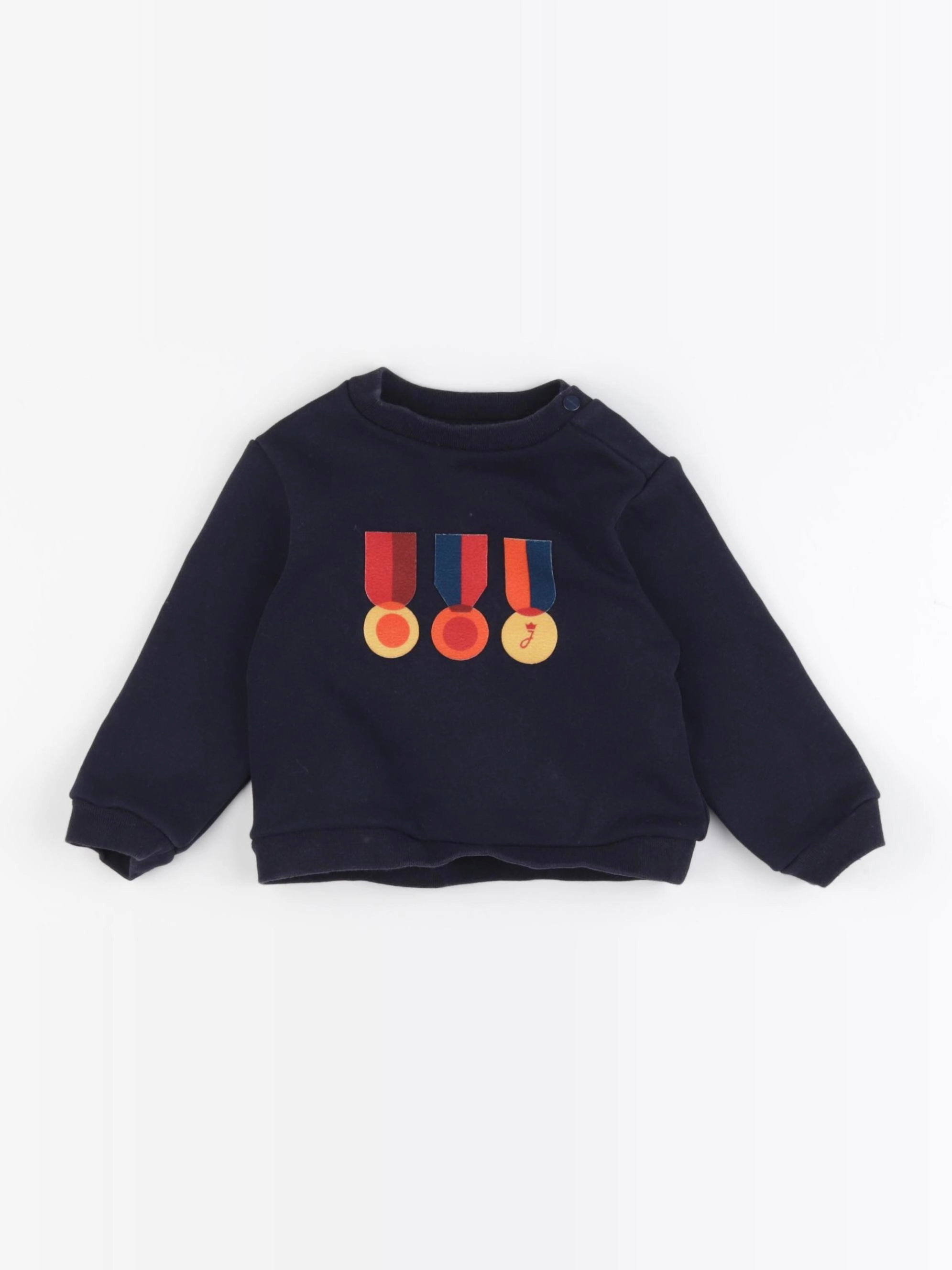 Jacadi - sweat bleu - 12 mois