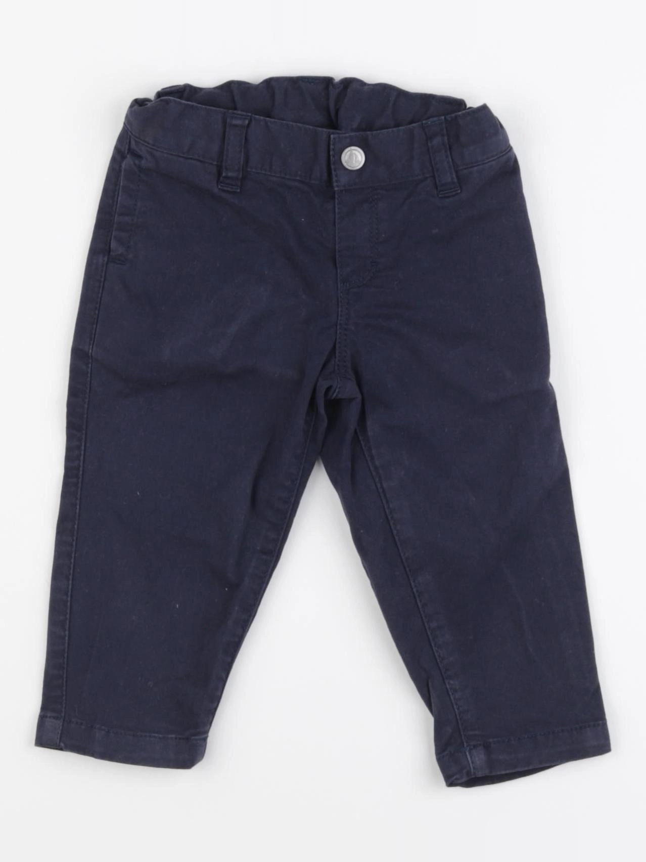 Petit Bateau - pantalon bleu - 6 mois