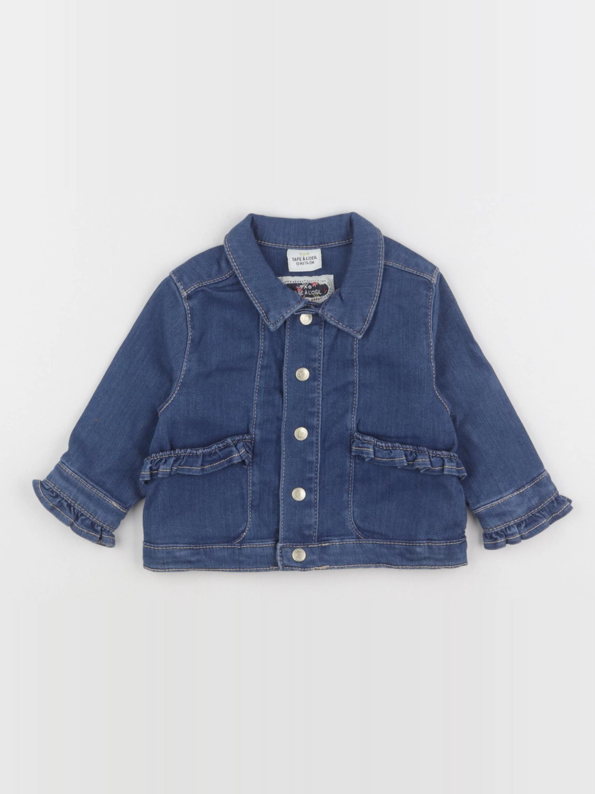 Tape à l'oeil - veste imprimé au dos bleu - 12 mois