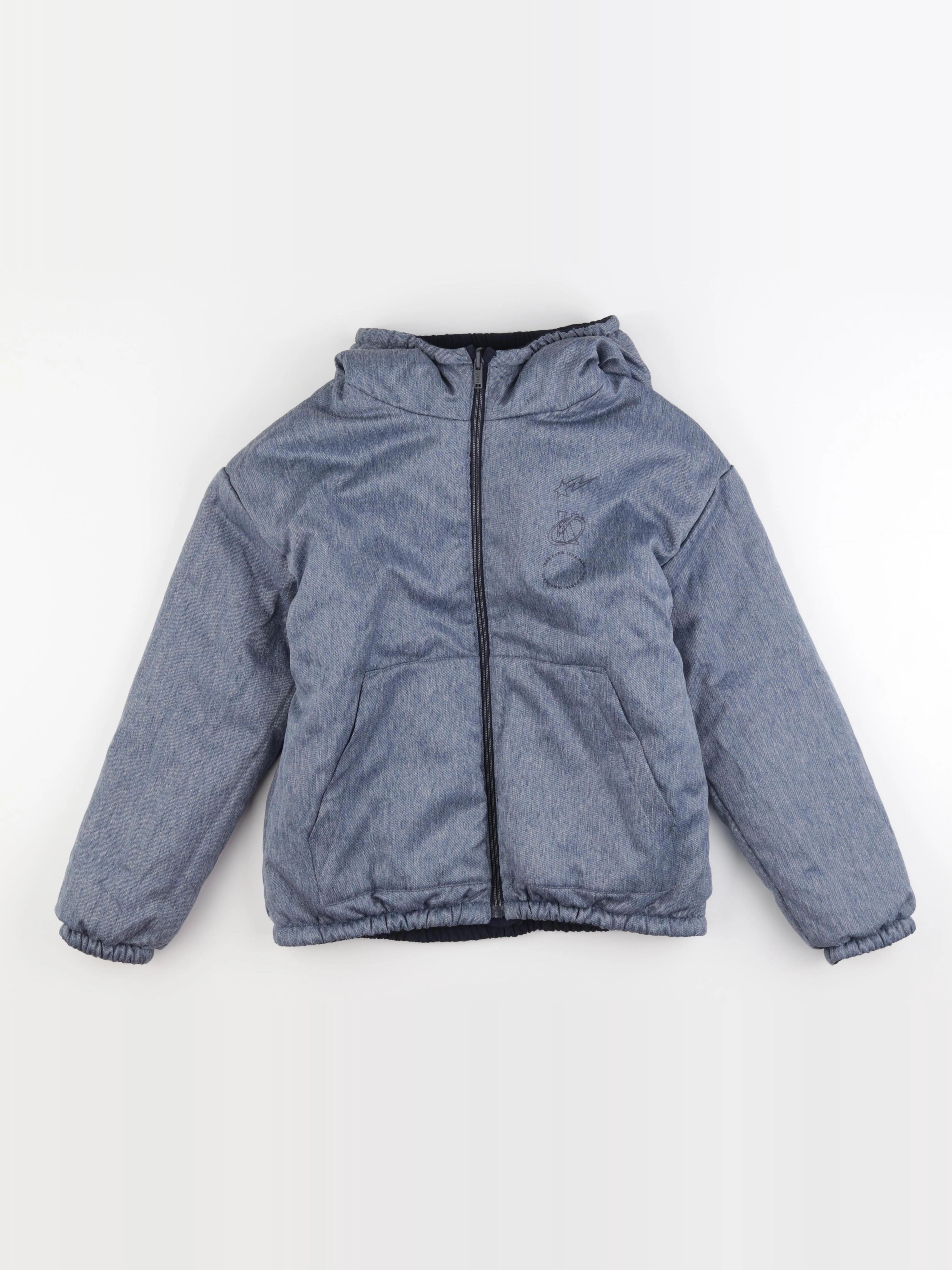 IKKS - manteau réversible bleu - 12 ans