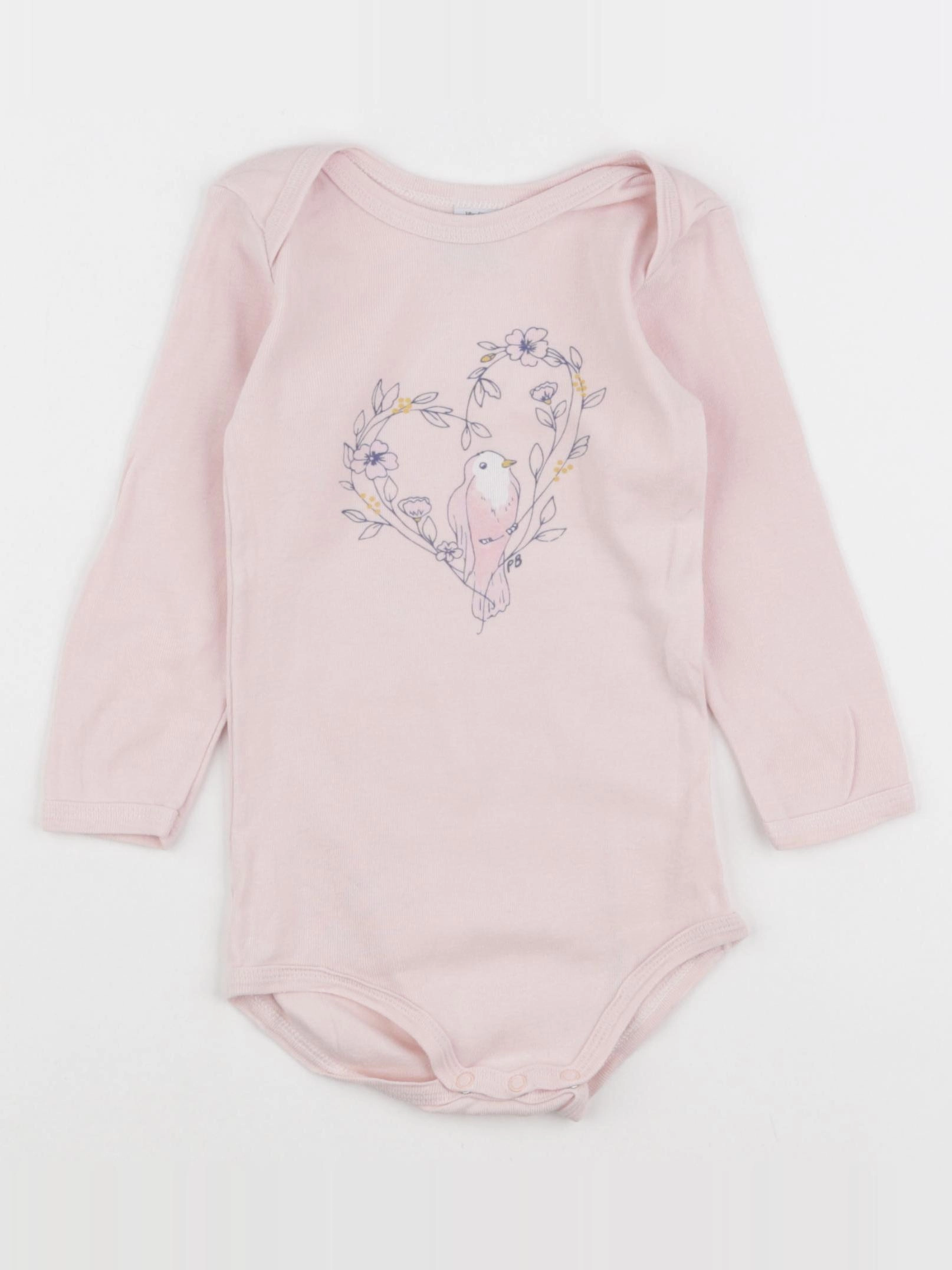 Petit Bateau - body rose - 18 mois