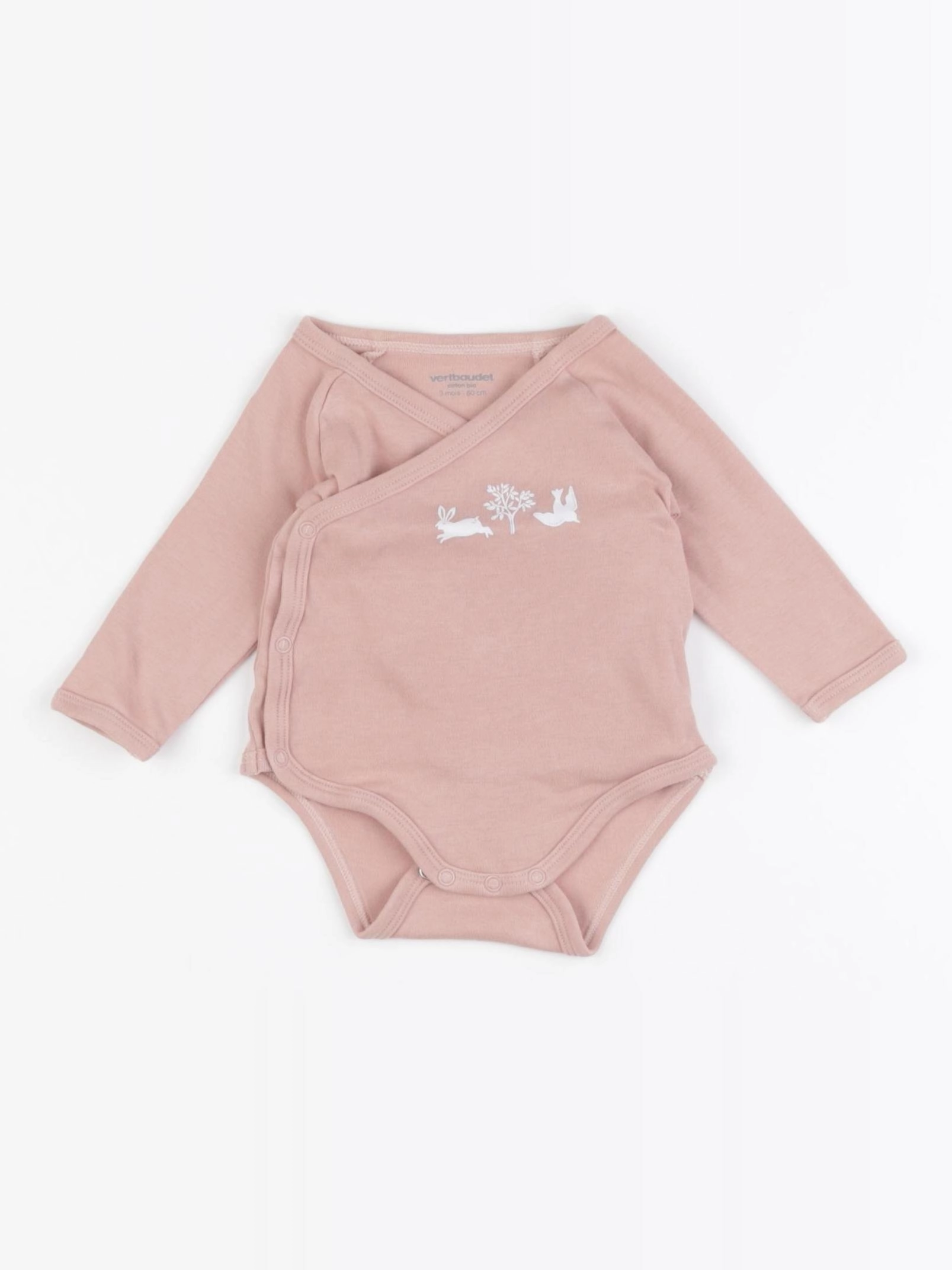 Vertbaudet - body rose - 3 mois