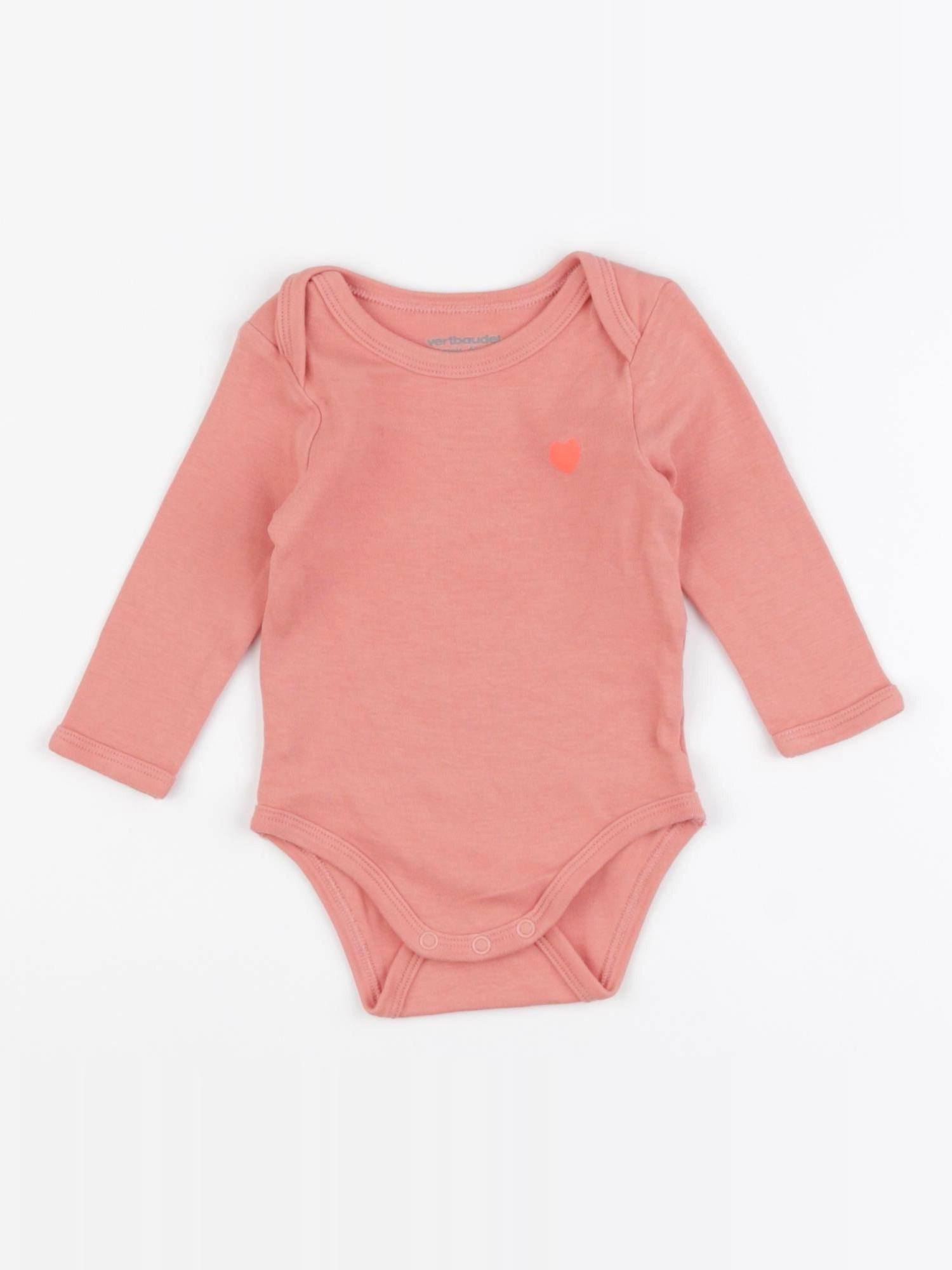 Vertbaudet - body rose - 3 mois
