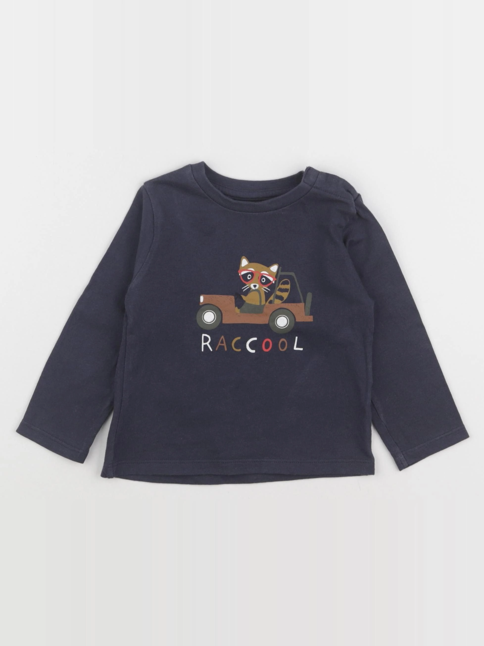 Vertbaudet - tee-shirt bleu - 12 mois