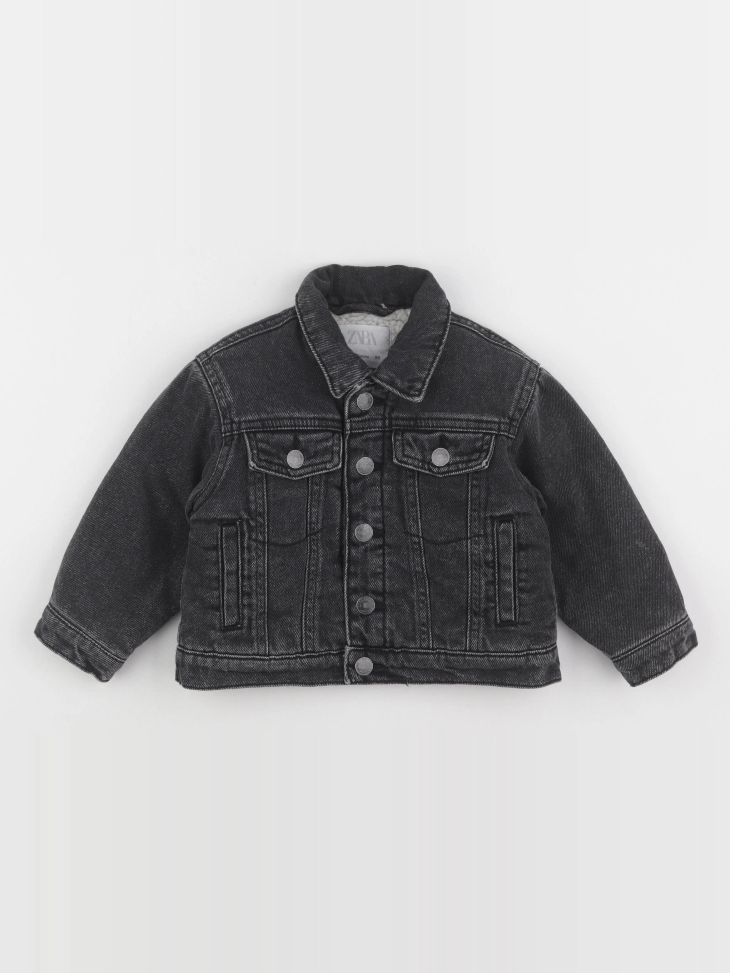 Zara - veste doublé gris - 9/12 mois