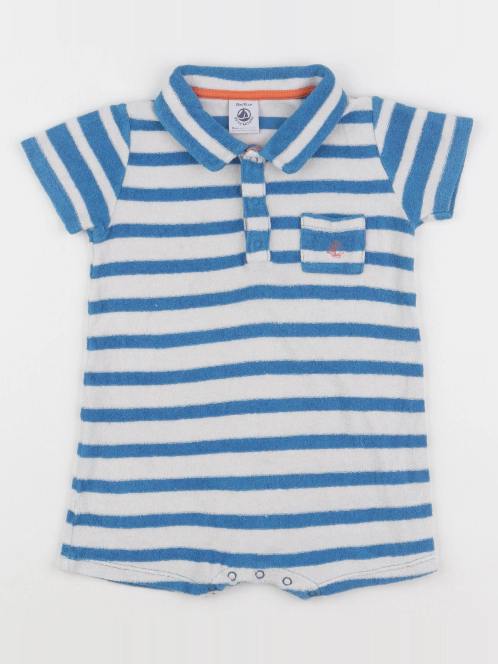 Petit Bateau - combinaison bleu - 18 mois
