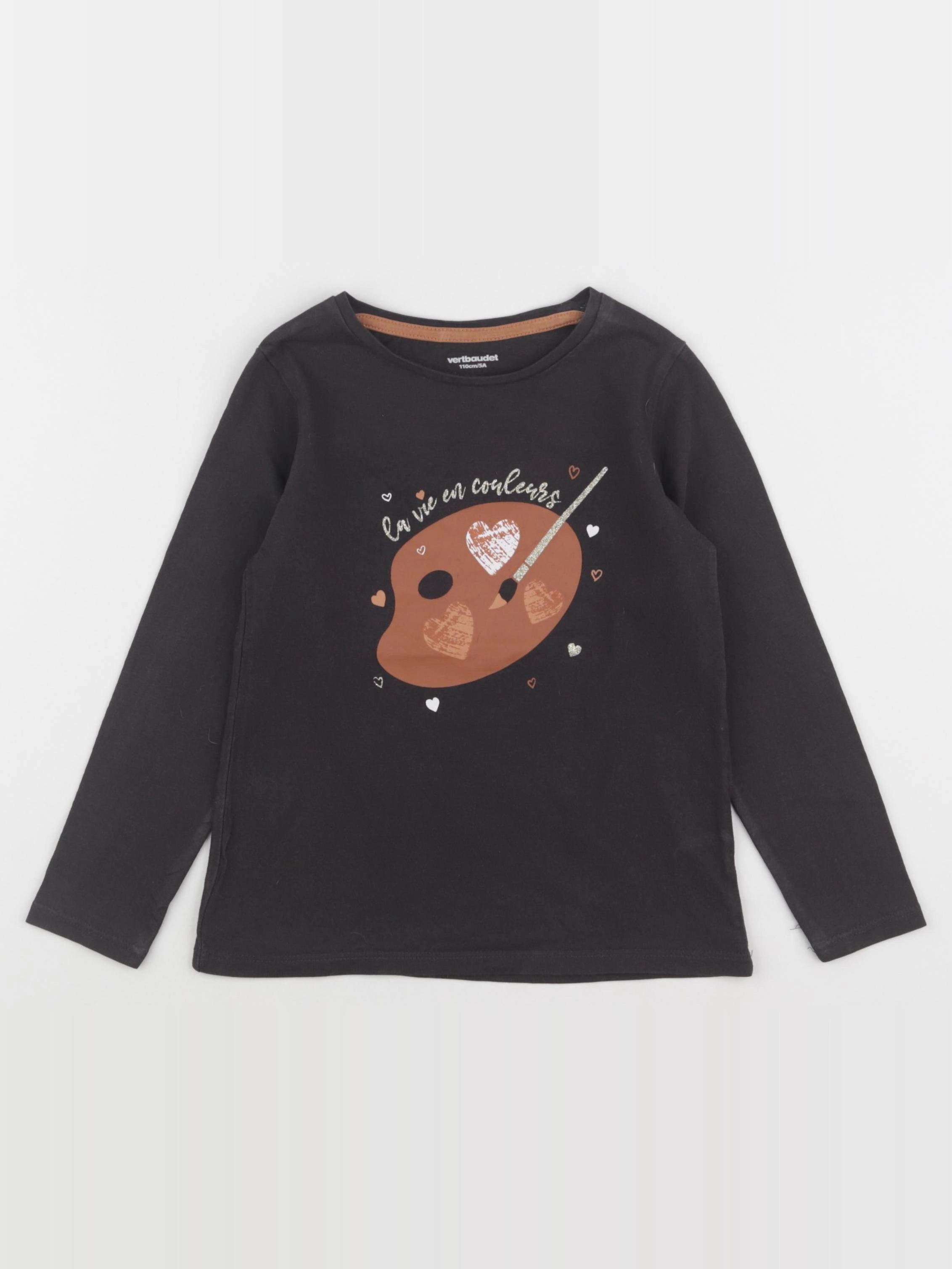 Vertbaudet - tee-shirt gris - 5 ans