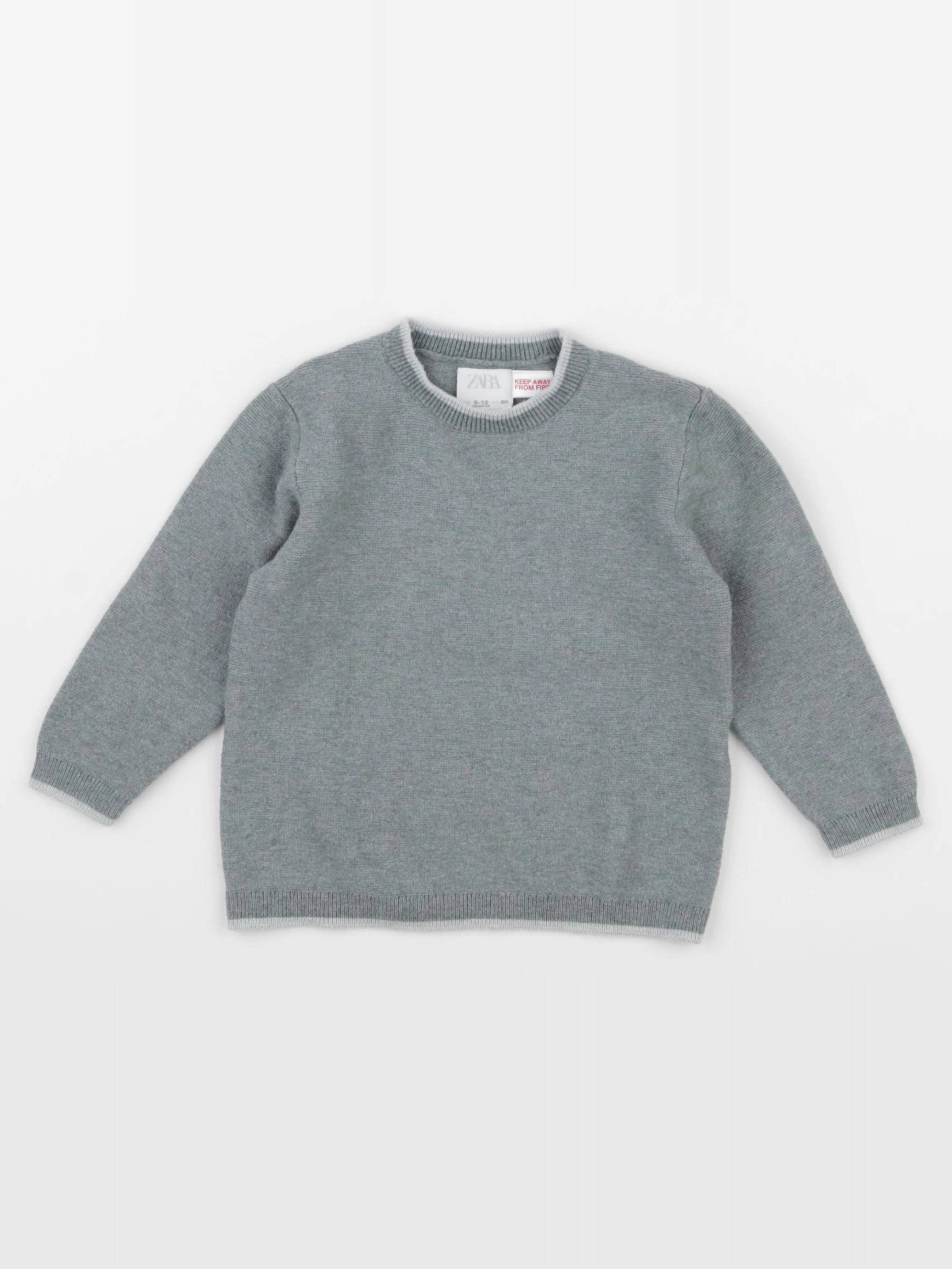 Zara - pull vert - 9/12 mois