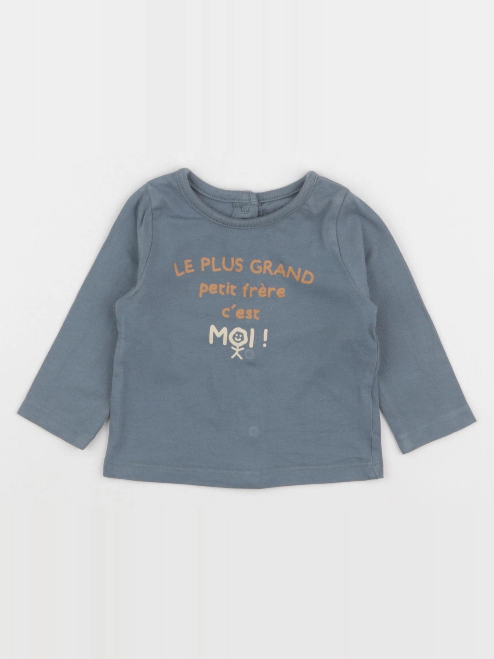 Vertbaudet - tee-shirt gris - 3 mois