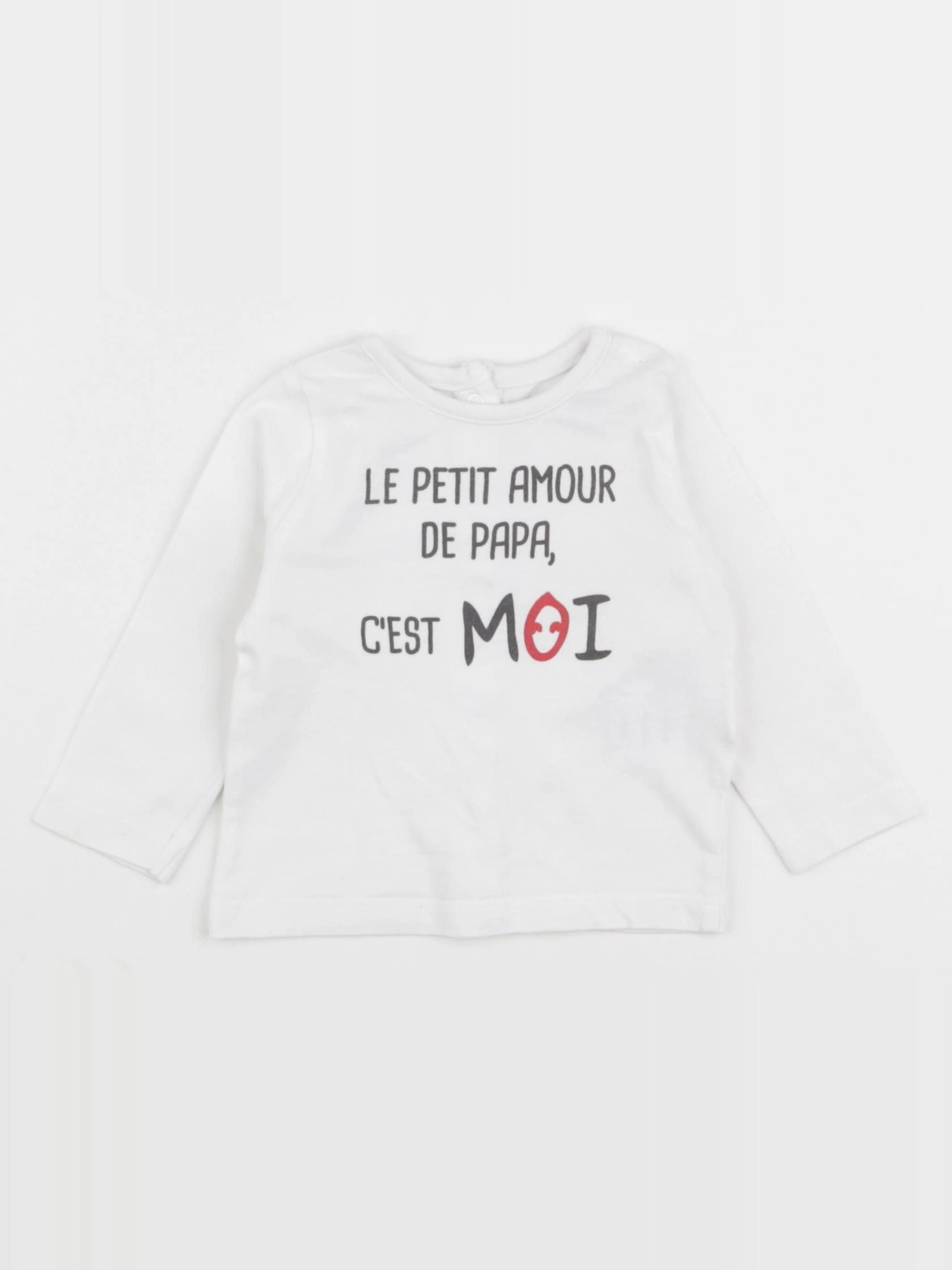 Vertbaudet - tee-shirt blanc - 3 mois