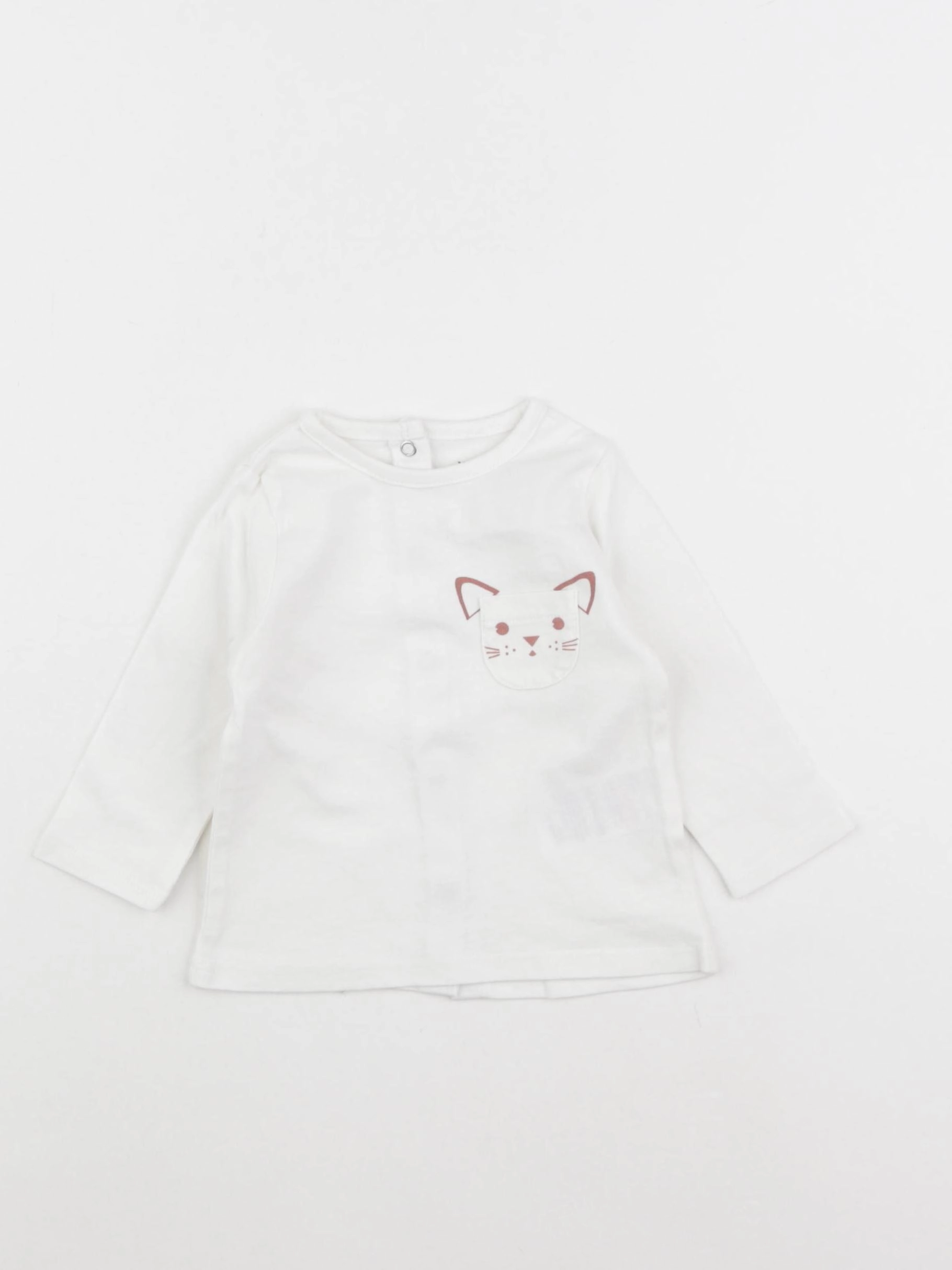 Vertbaudet - tee-shirt blanc - 3 mois