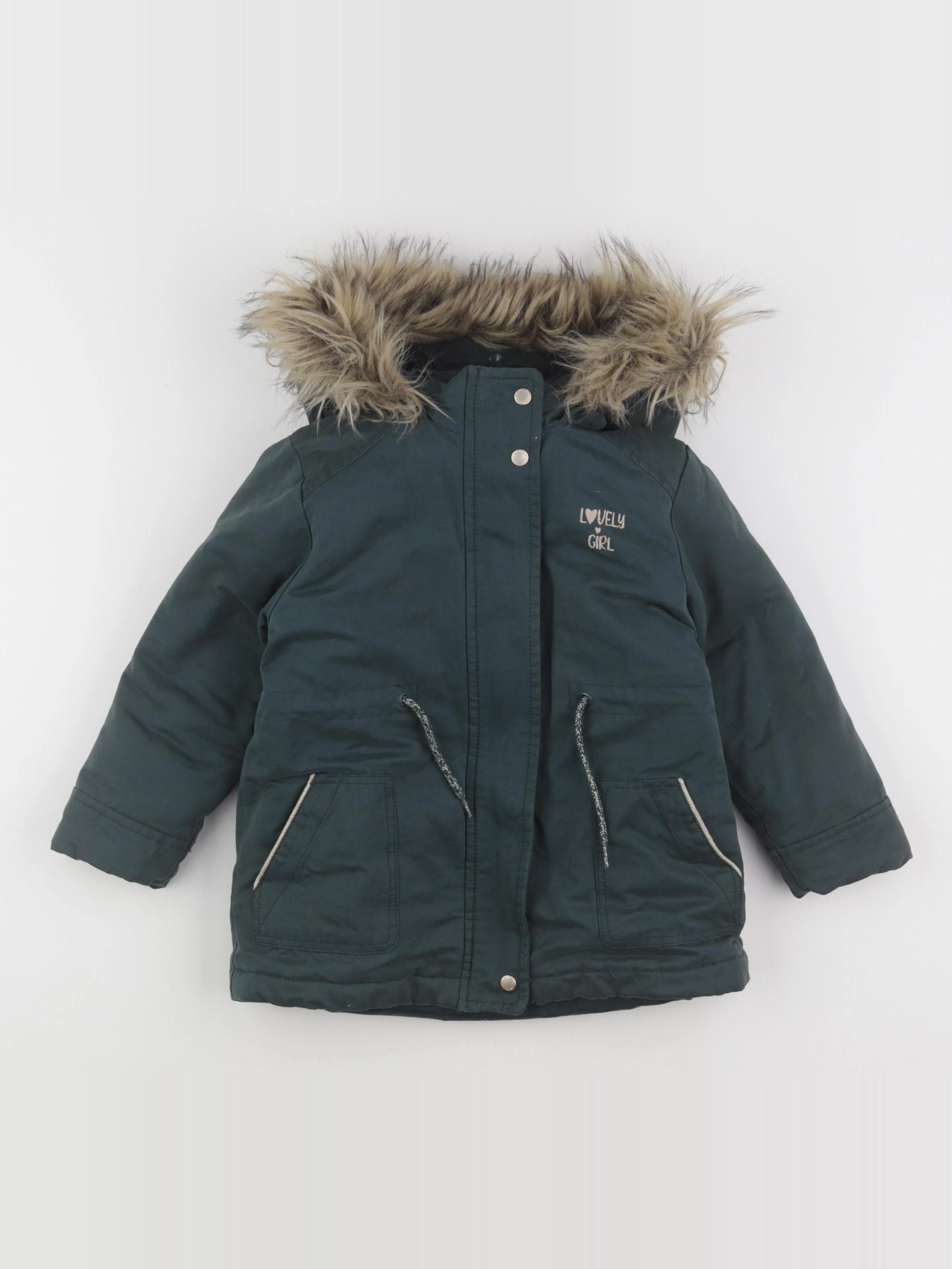 Vertbaudet - manteau vert - 4 ans