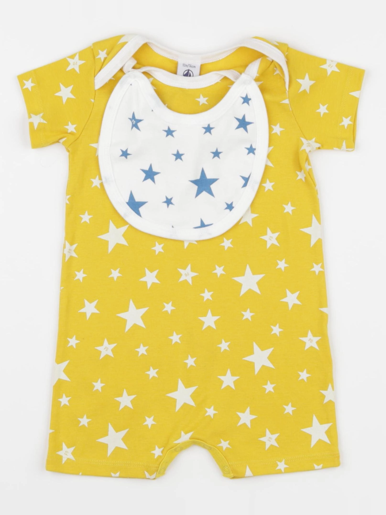 Petit Bateau - pyjama coton jaune - 12 mois
