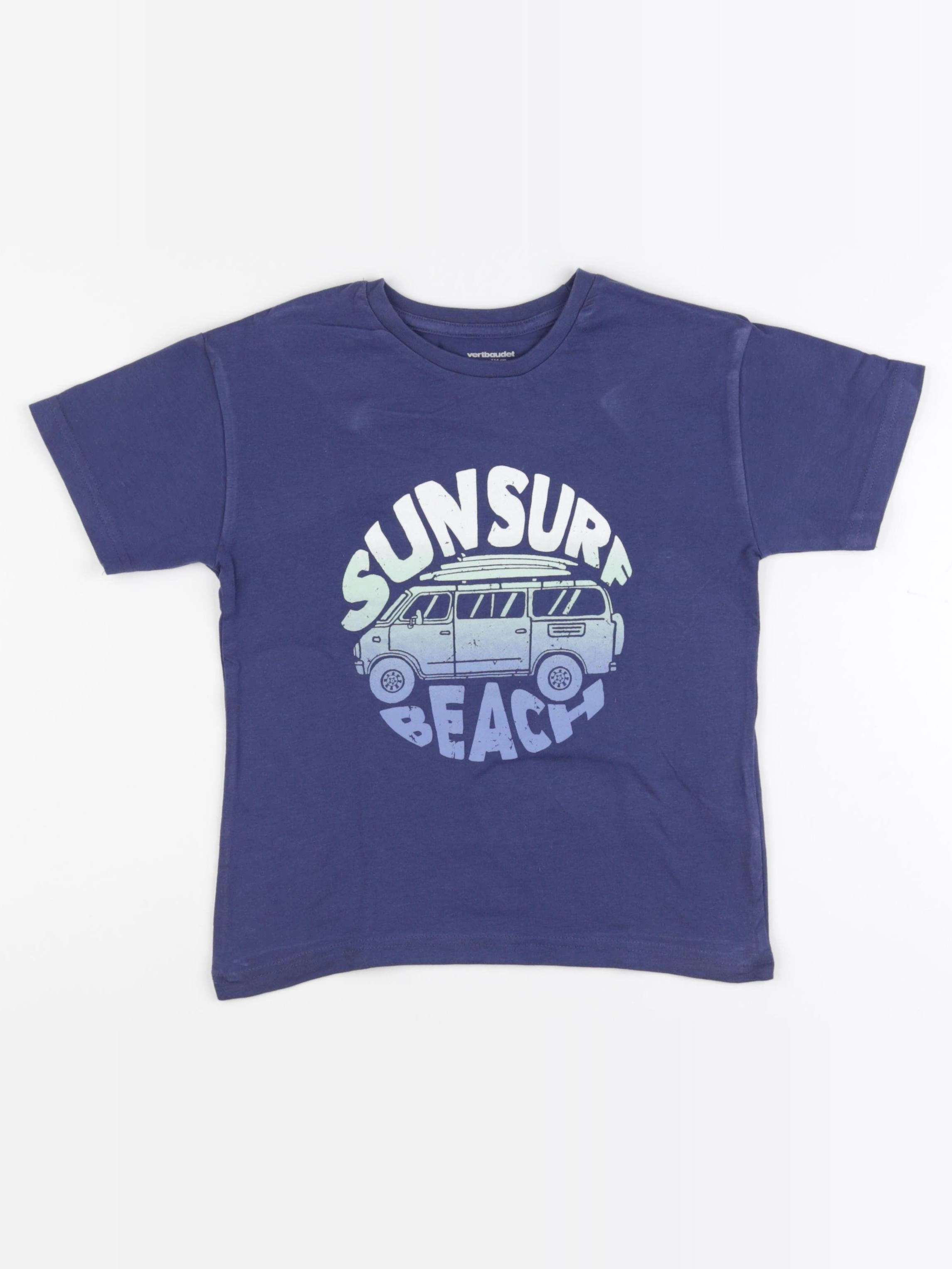 Vertbaudet - tee-shirt bleu - 6 ans