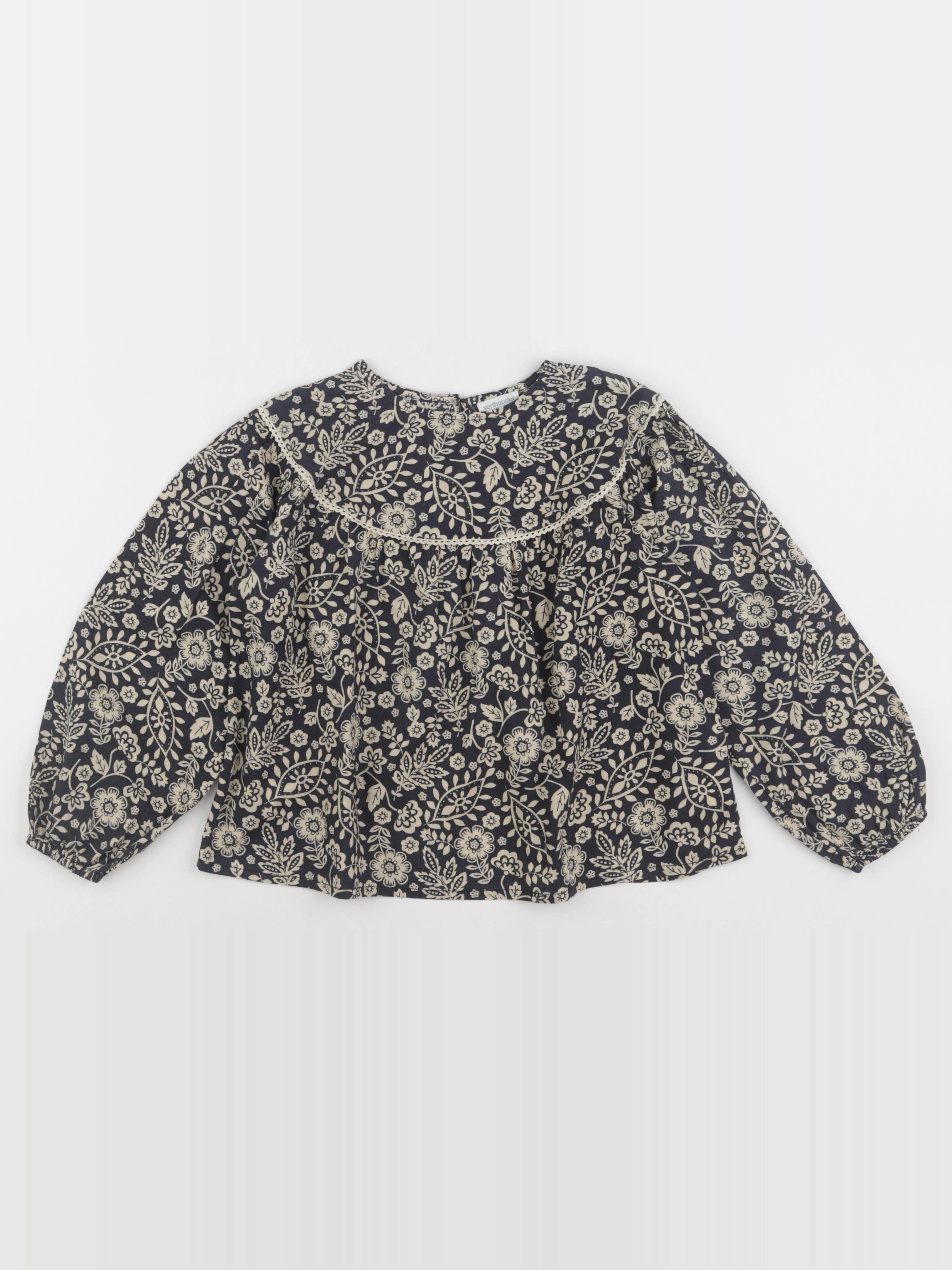 Vertbaudet - blouse beige, bleu - 7 ans