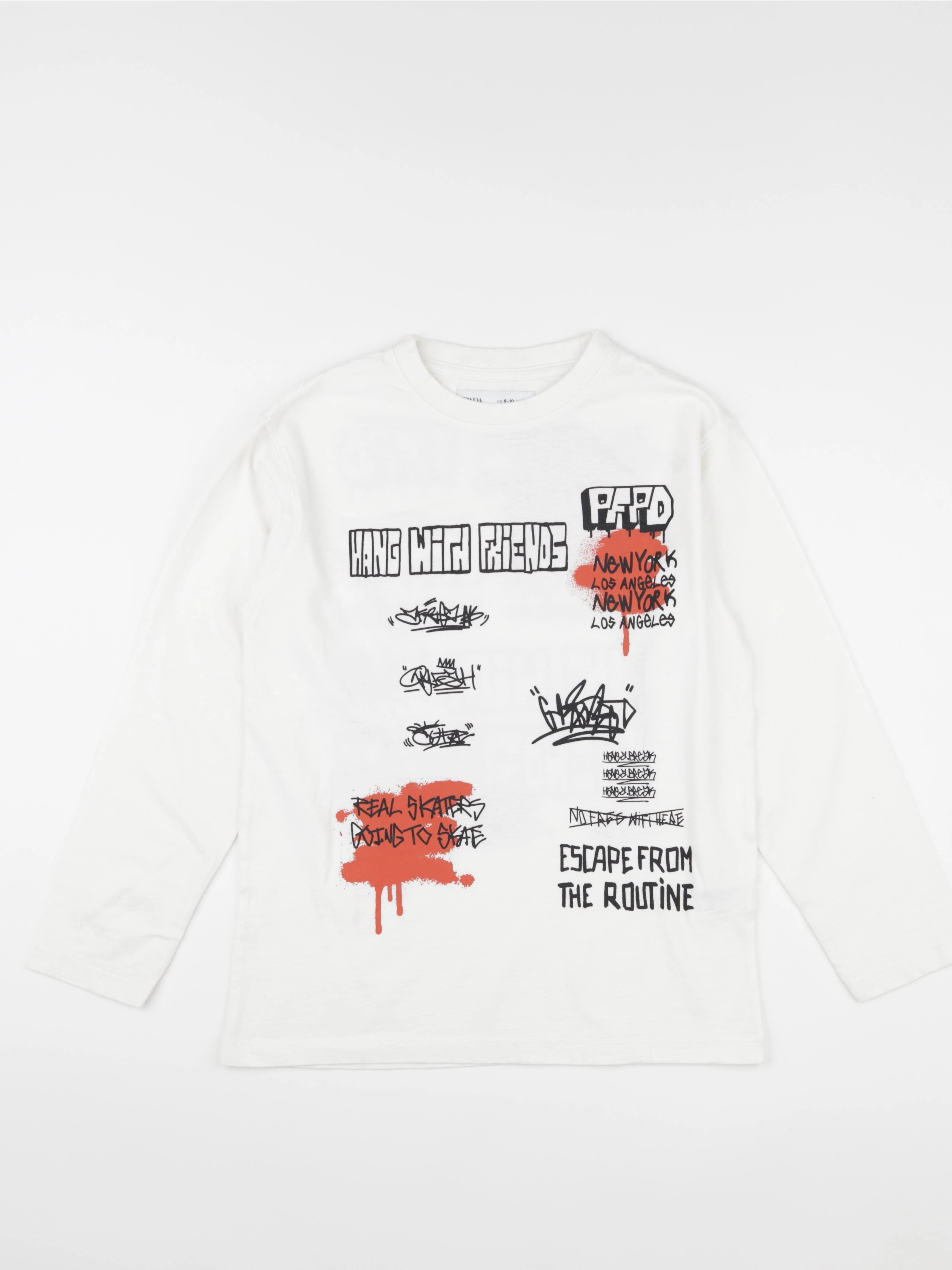 Zara - tee-shirt imprimé au dos blanc - 9/10 ans