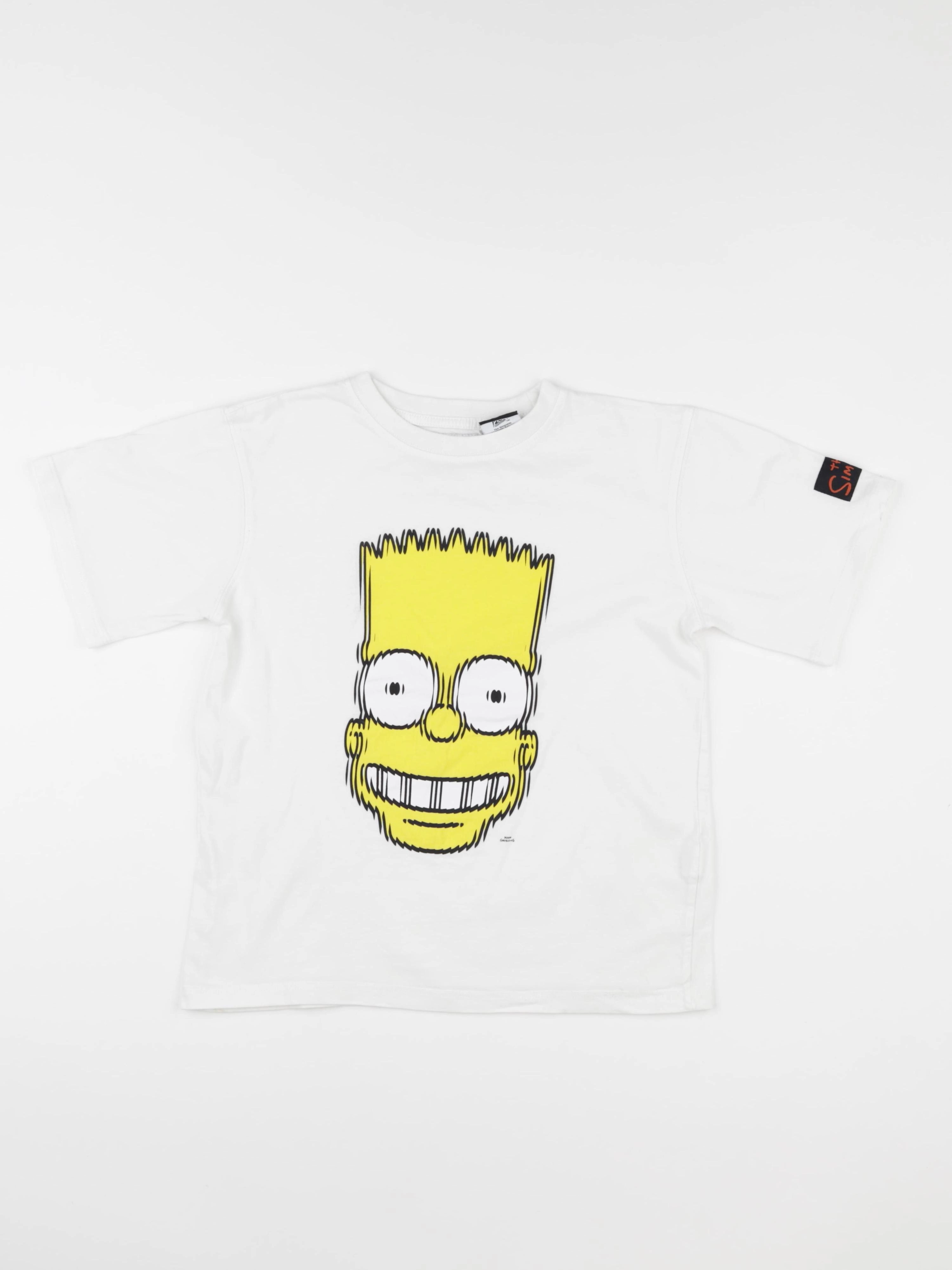 Zara - tee-shirt blanc, jaune - 8/9 ans