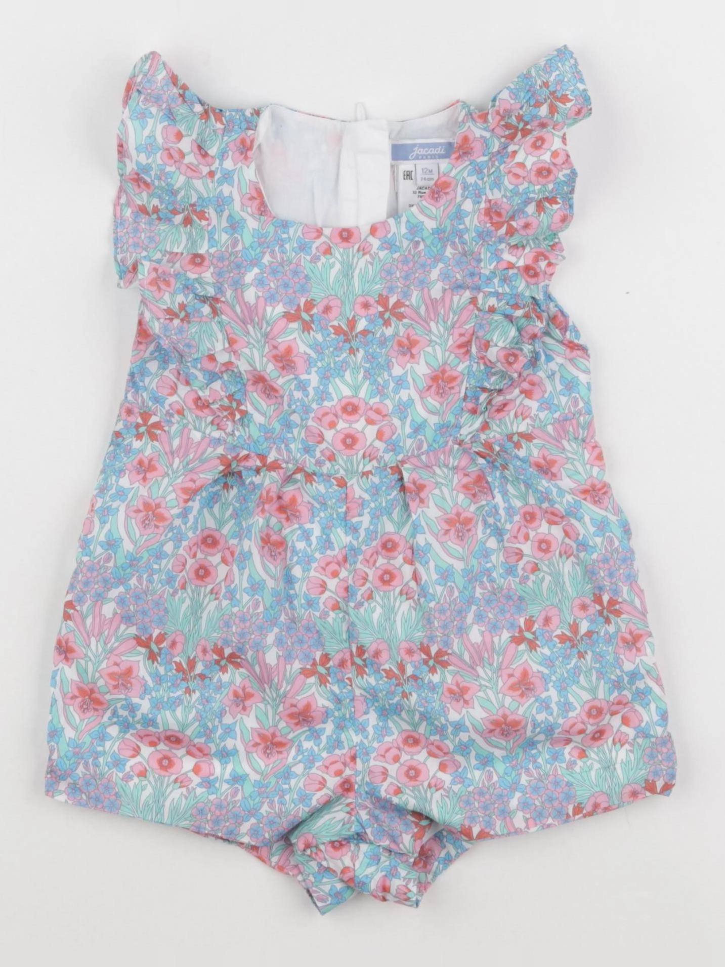 Jacadi - combinaison liberty multicolore - 12 mois